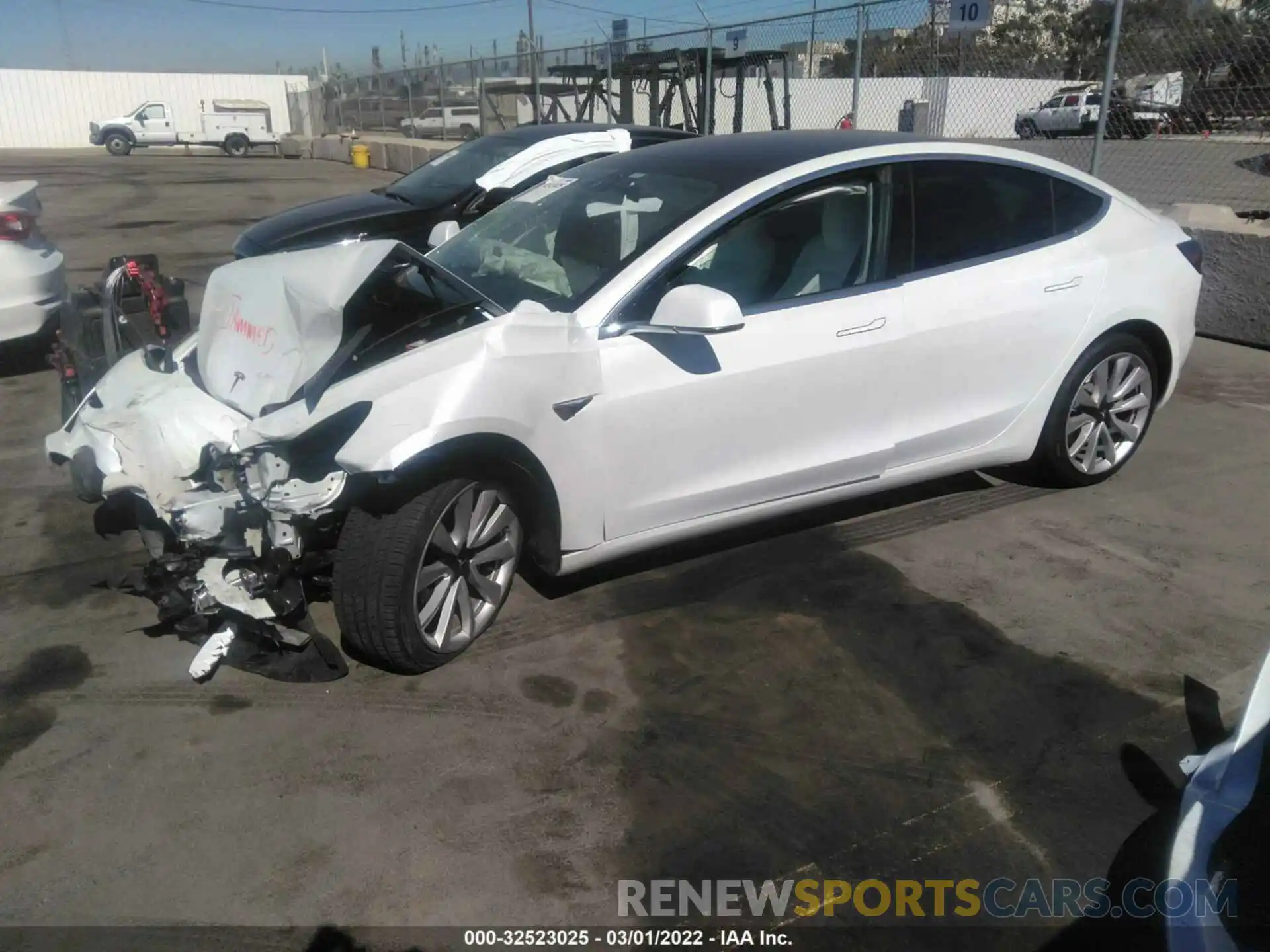 2 Photograph of a damaged car 5YJ3E1EA8KF332827 TESLA MODEL 3 2019