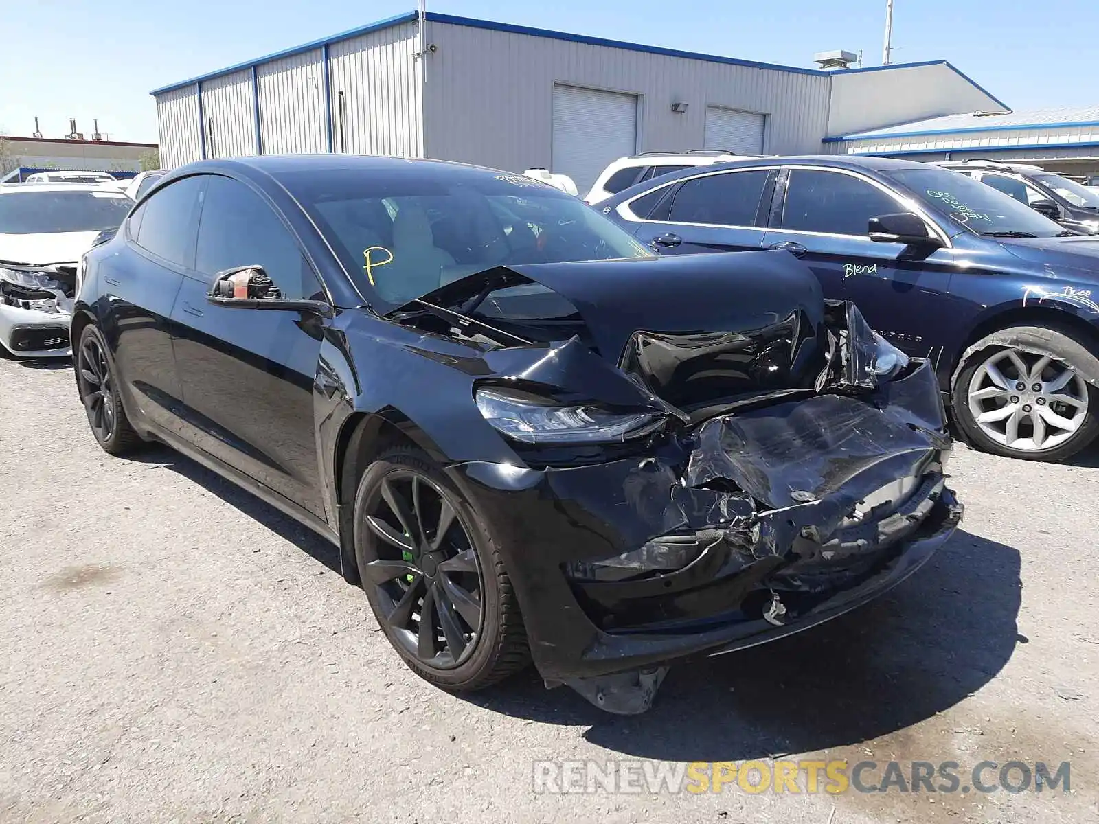 1 Photograph of a damaged car 5YJ3E1EA8KF332844 TESLA MODEL 3 2019