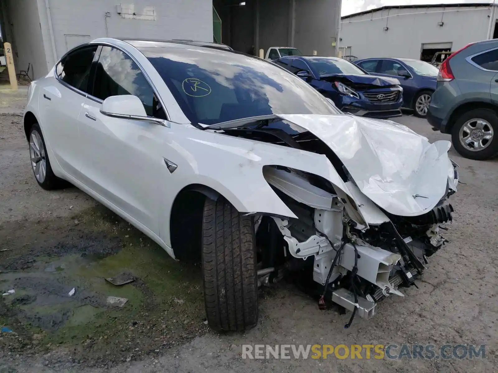 1 Photograph of a damaged car 5YJ3E1EA8KF332861 TESLA MODEL 3 2019