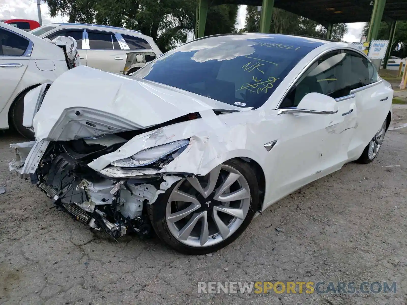 2 Photograph of a damaged car 5YJ3E1EA8KF332861 TESLA MODEL 3 2019