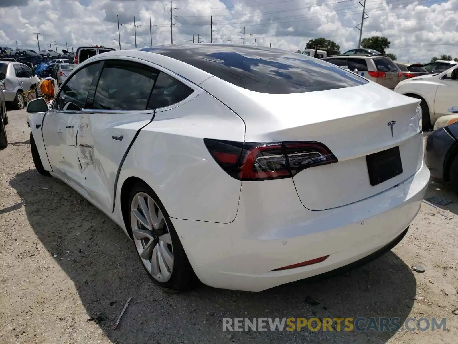 3 Photograph of a damaged car 5YJ3E1EA8KF332861 TESLA MODEL 3 2019