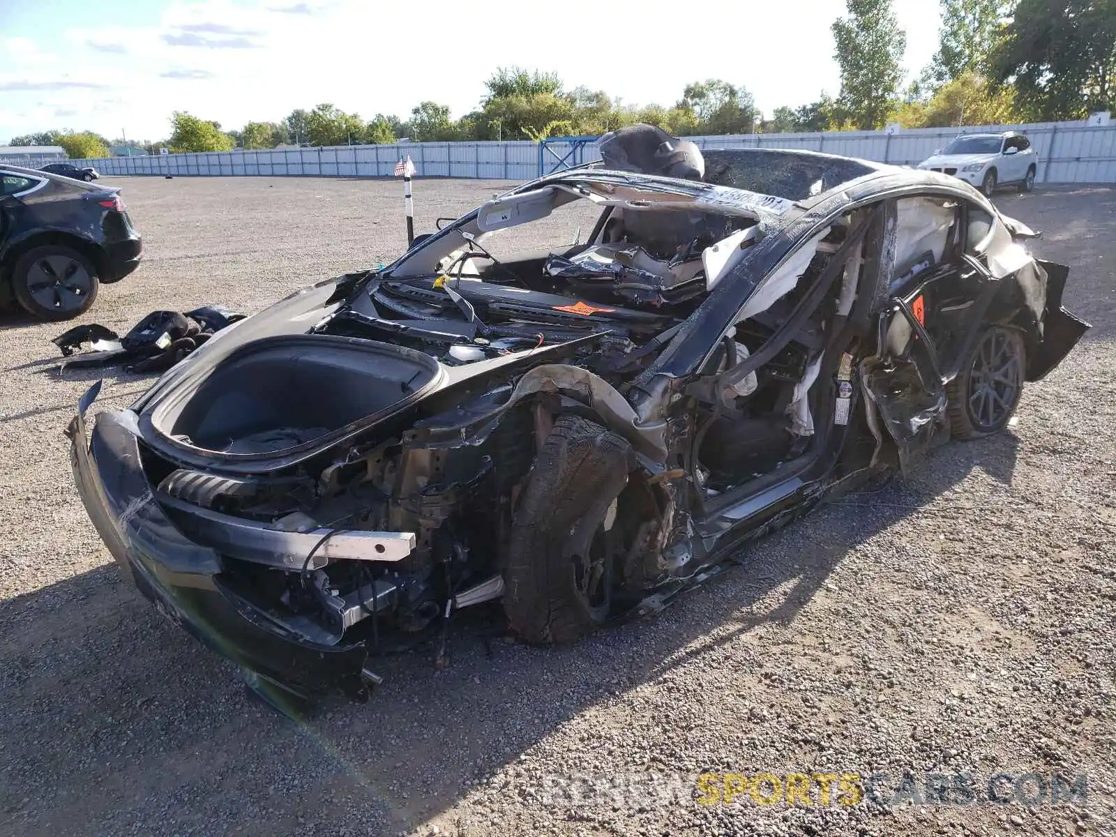 2 Photograph of a damaged car 5YJ3E1EA8KF352334 TESLA MODEL 3 2019