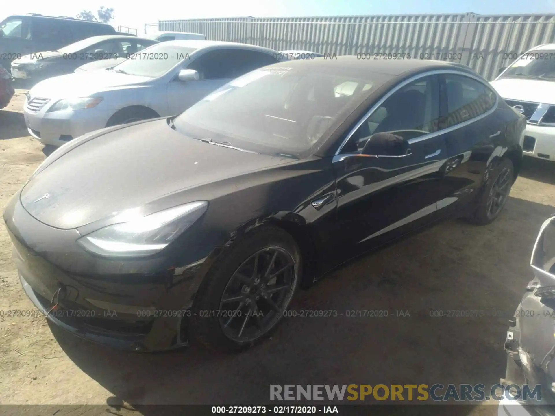 2 Photograph of a damaged car 5YJ3E1EA8KF361857 TESLA MODEL 3 2019