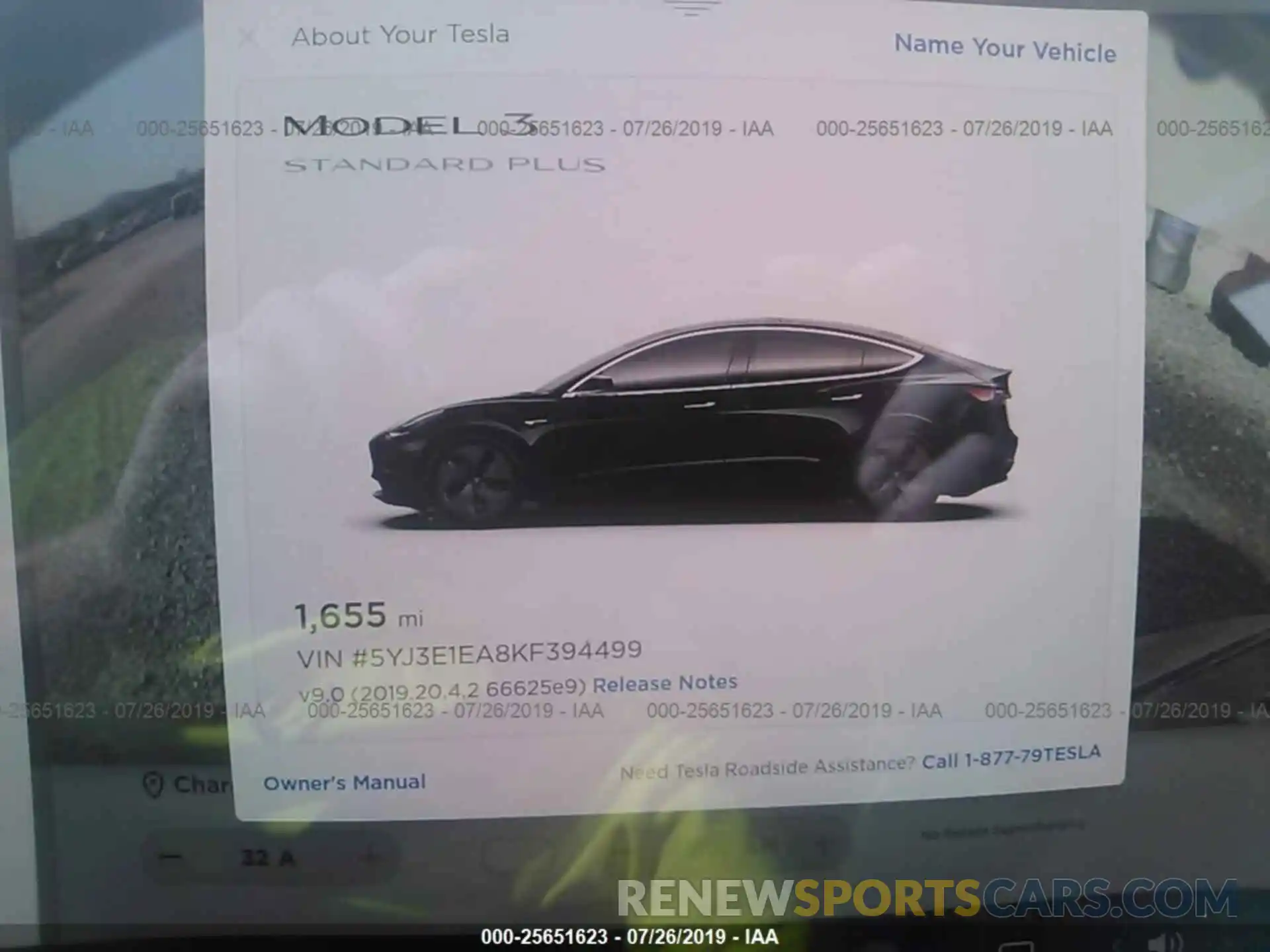 7 Фотография поврежденного автомобиля 5YJ3E1EA8KF394499 TESLA MODEL 3 2019