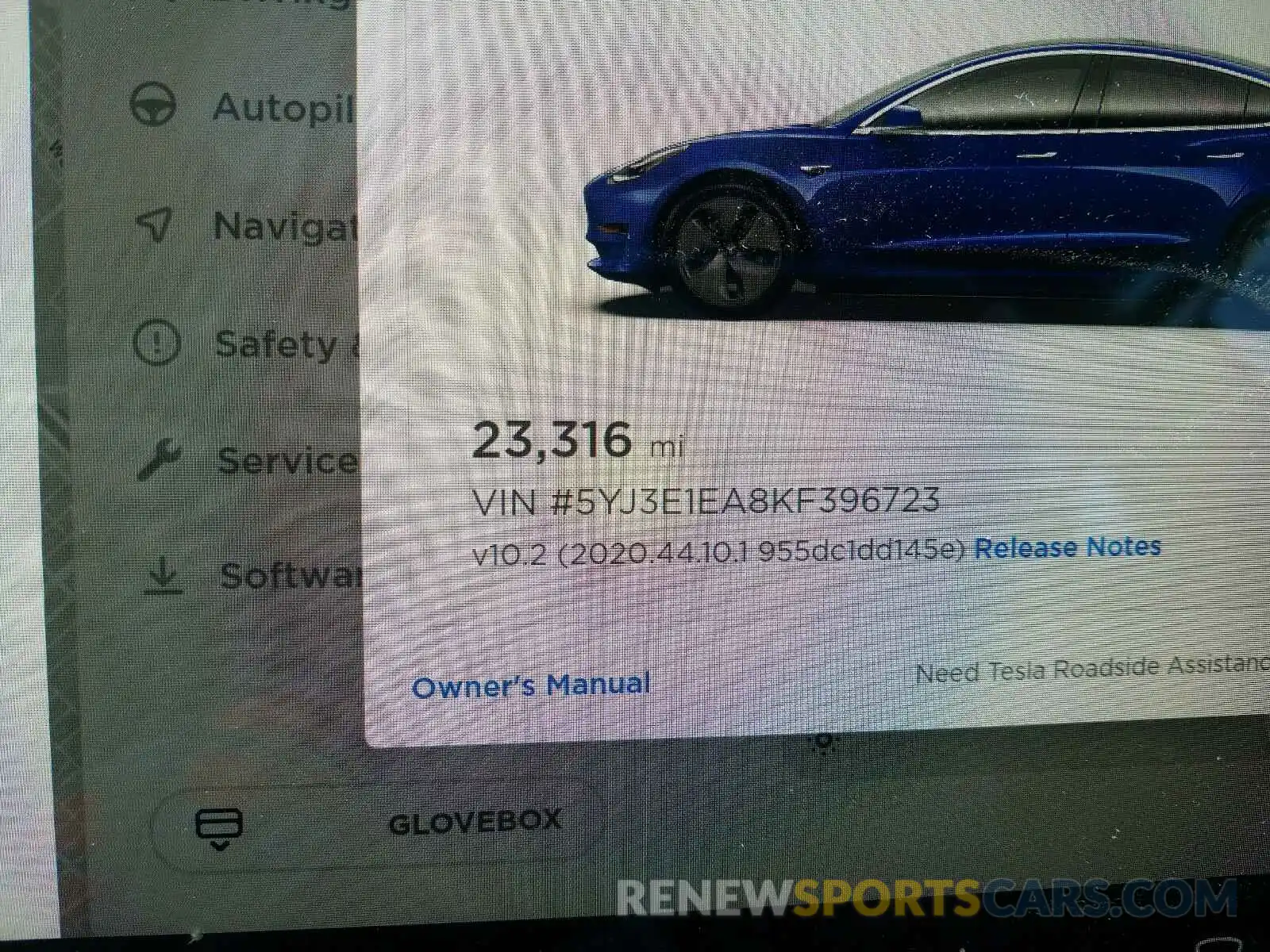 8 Фотография поврежденного автомобиля 5YJ3E1EA8KF396723 TESLA MODEL 3 2019