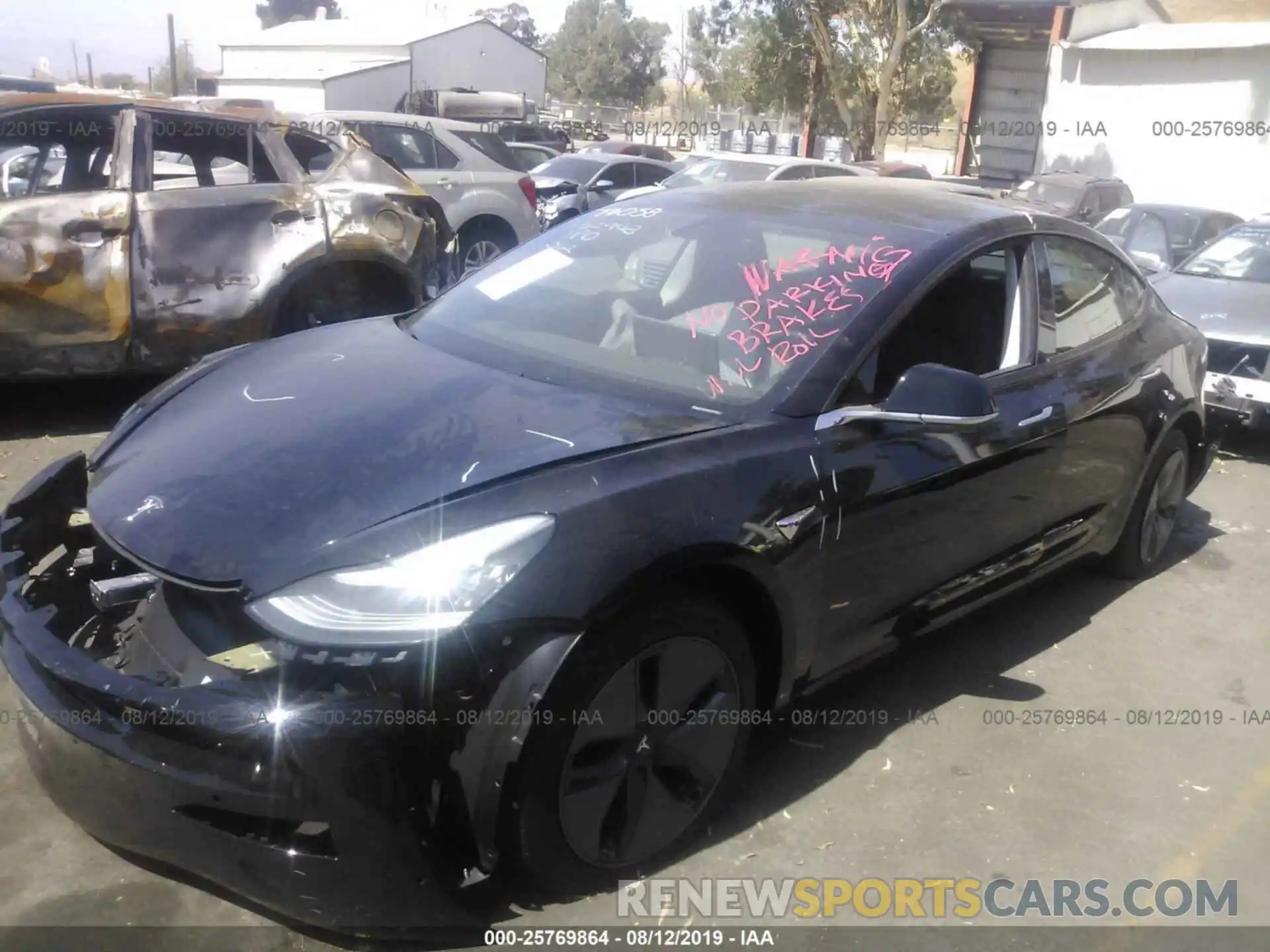 2 Фотография поврежденного автомобиля 5YJ3E1EA8KF397760 TESLA MODEL 3 2019