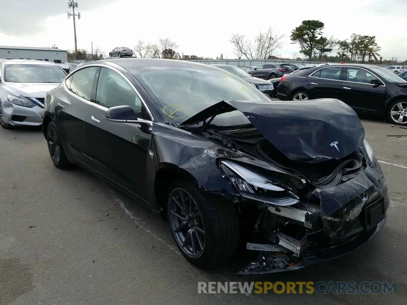 1 Photograph of a damaged car 5YJ3E1EA8KF398214 TESLA MODEL 3 2019