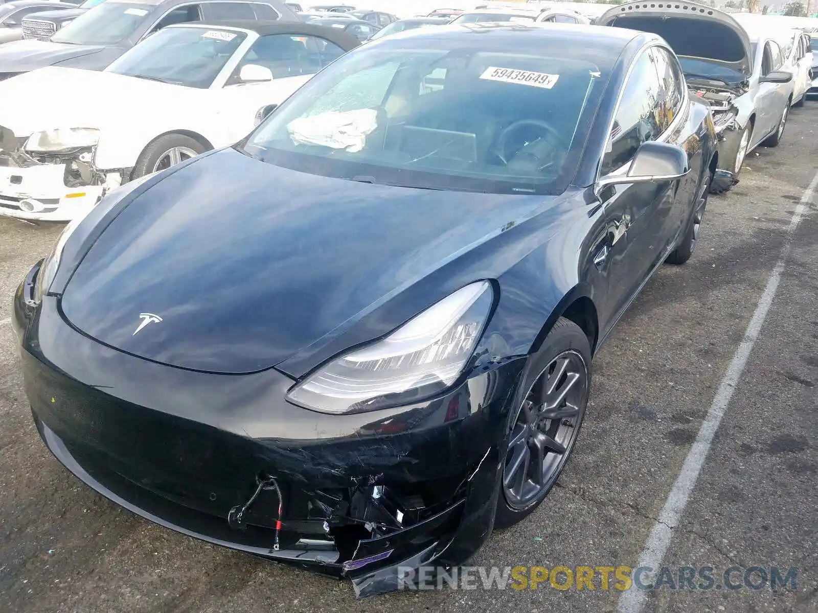 2 Photograph of a damaged car 5YJ3E1EA8KF399251 TESLA MODEL 3 2019