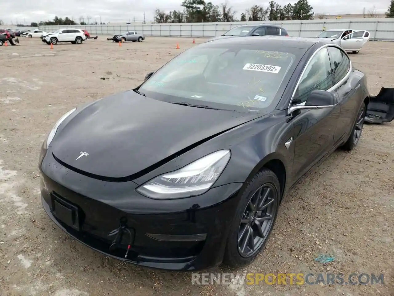 2 Photograph of a damaged car 5YJ3E1EA8KF399279 TESLA MODEL 3 2019