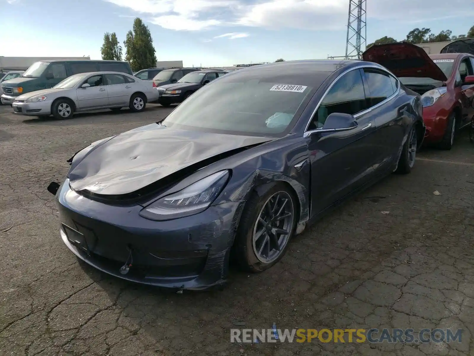 2 Photograph of a damaged car 5YJ3E1EA8KF400219 TESLA MODEL 3 2019