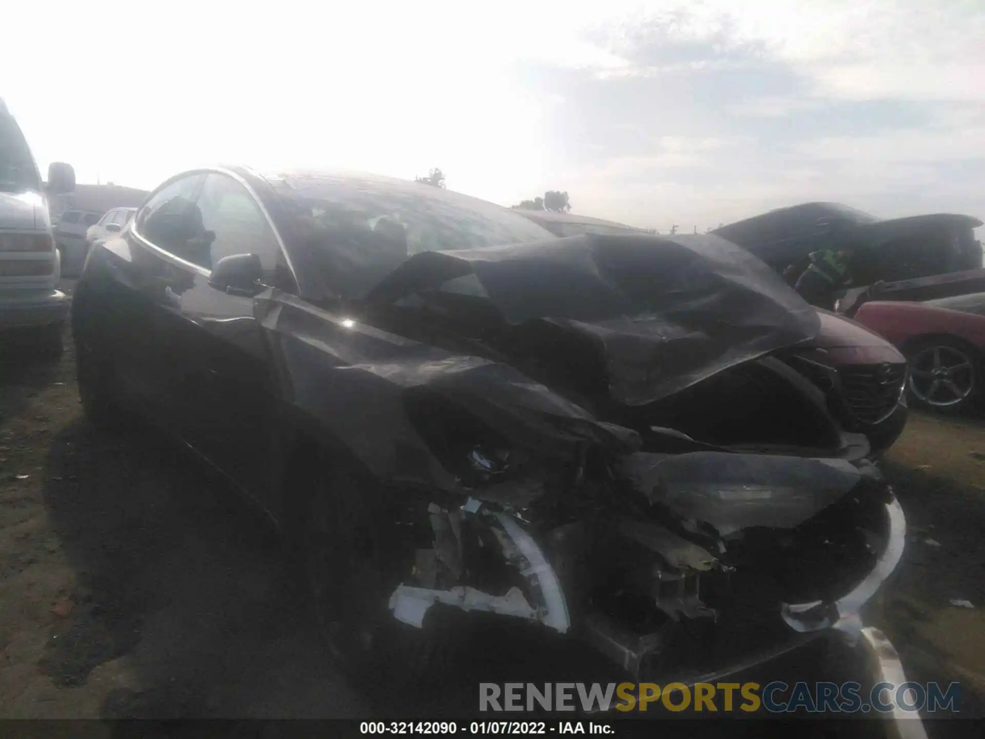 1 Photograph of a damaged car 5YJ3E1EA8KF400477 TESLA MODEL 3 2019