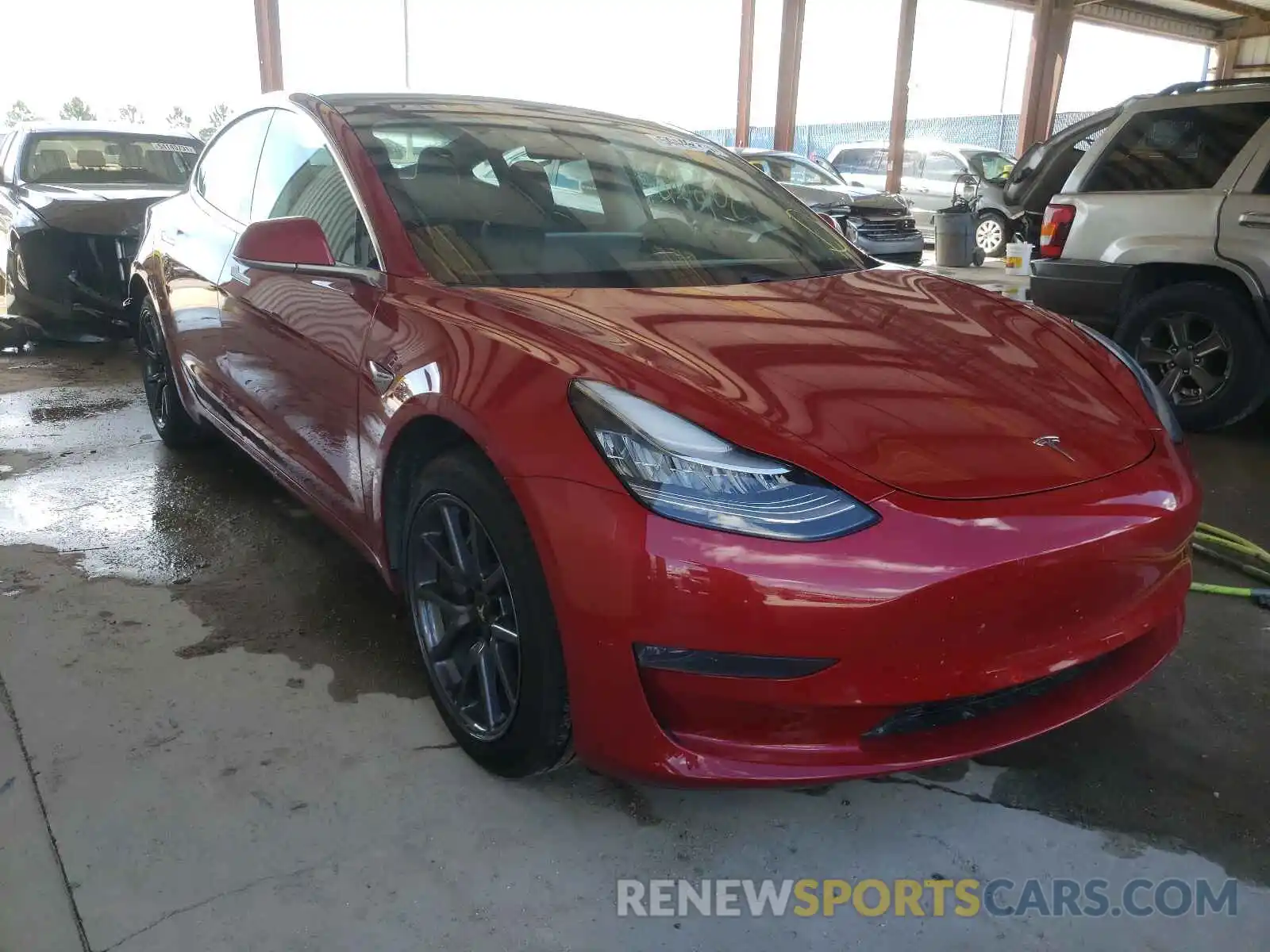 1 Photograph of a damaged car 5YJ3E1EA8KF400608 TESLA MODEL 3 2019