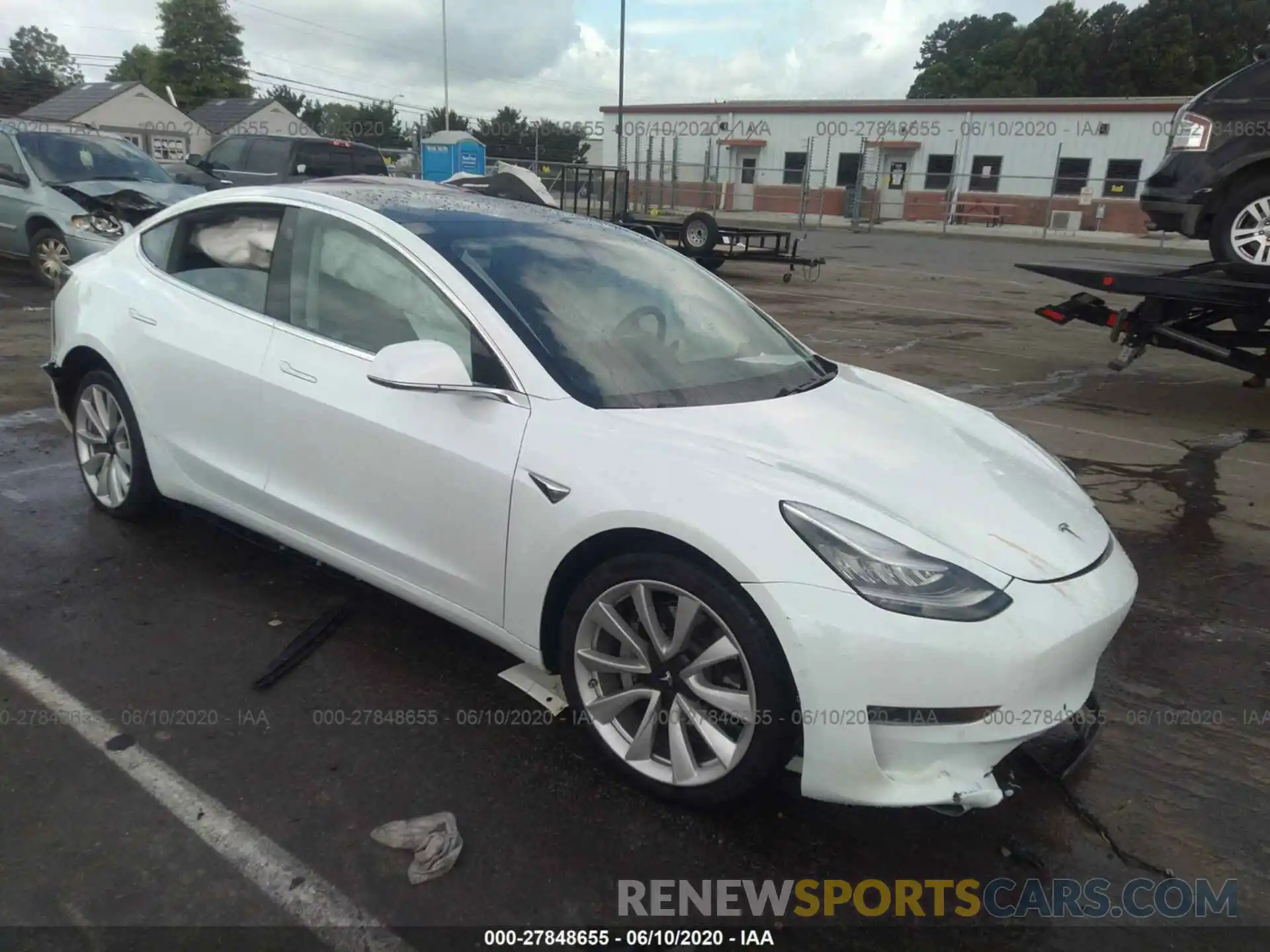 1 Photograph of a damaged car 5YJ3E1EA8KF402438 TESLA MODEL 3 2019