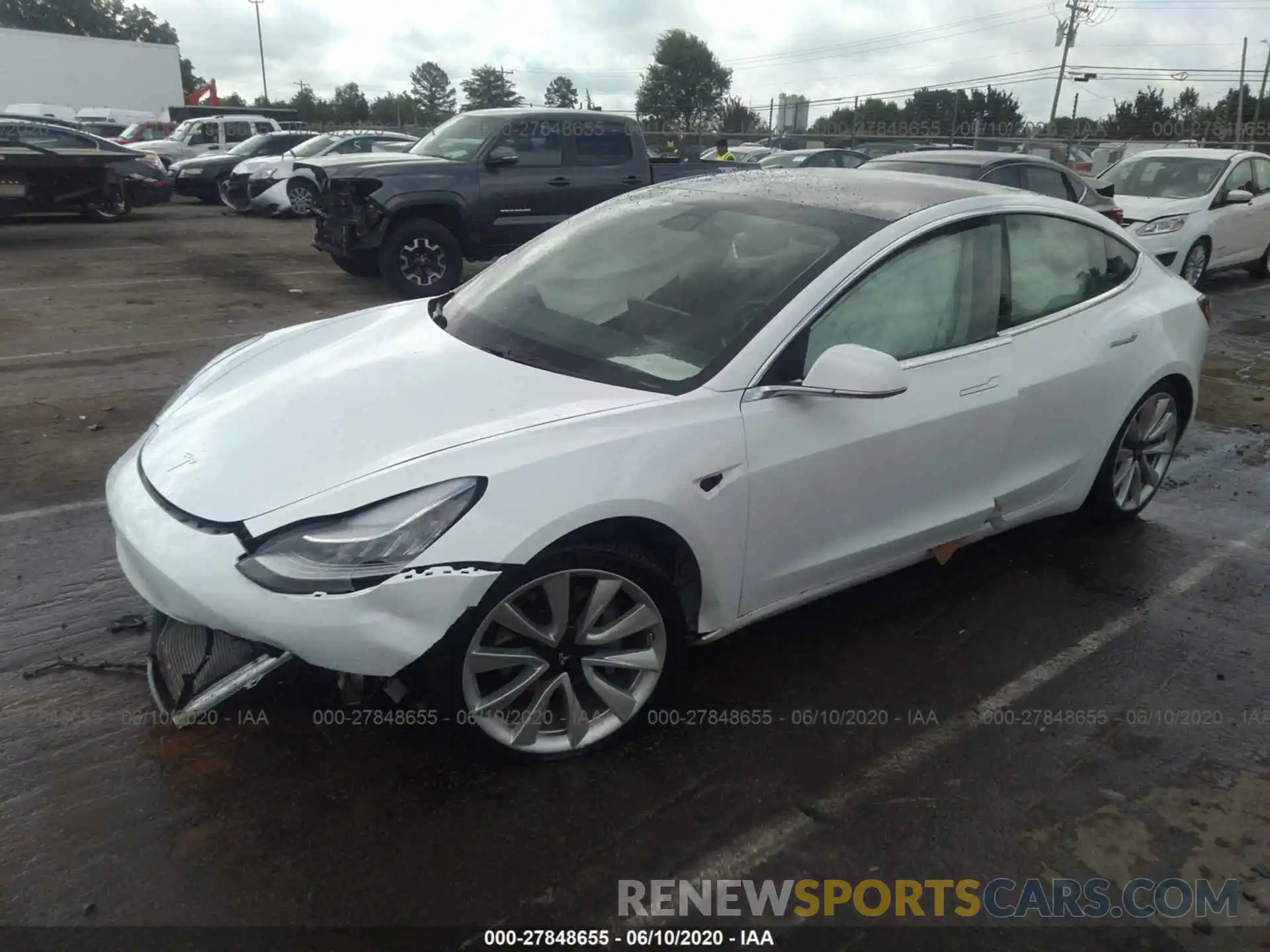 2 Photograph of a damaged car 5YJ3E1EA8KF402438 TESLA MODEL 3 2019