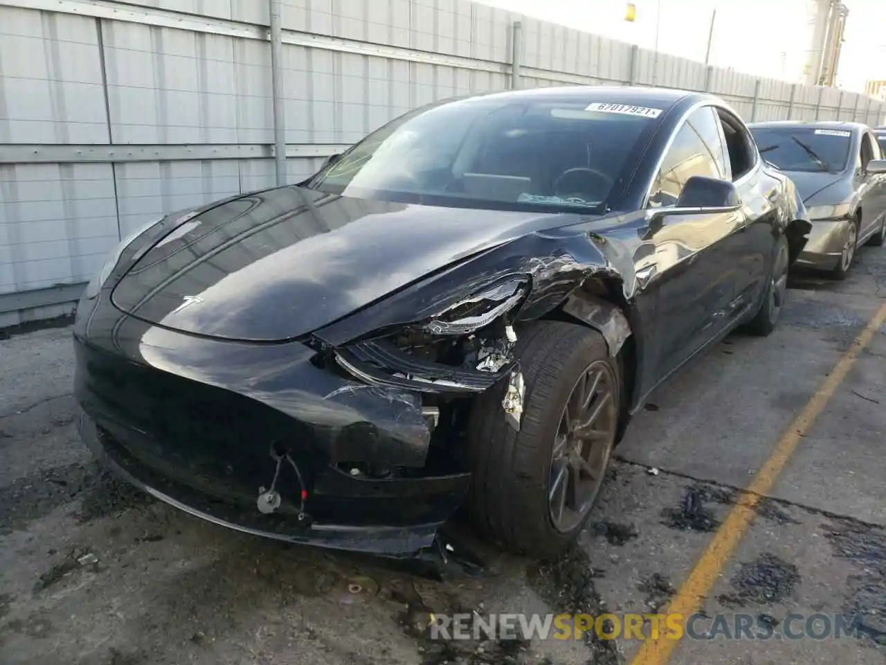 2 Photograph of a damaged car 5YJ3E1EA8KF410331 TESLA MODEL 3 2019