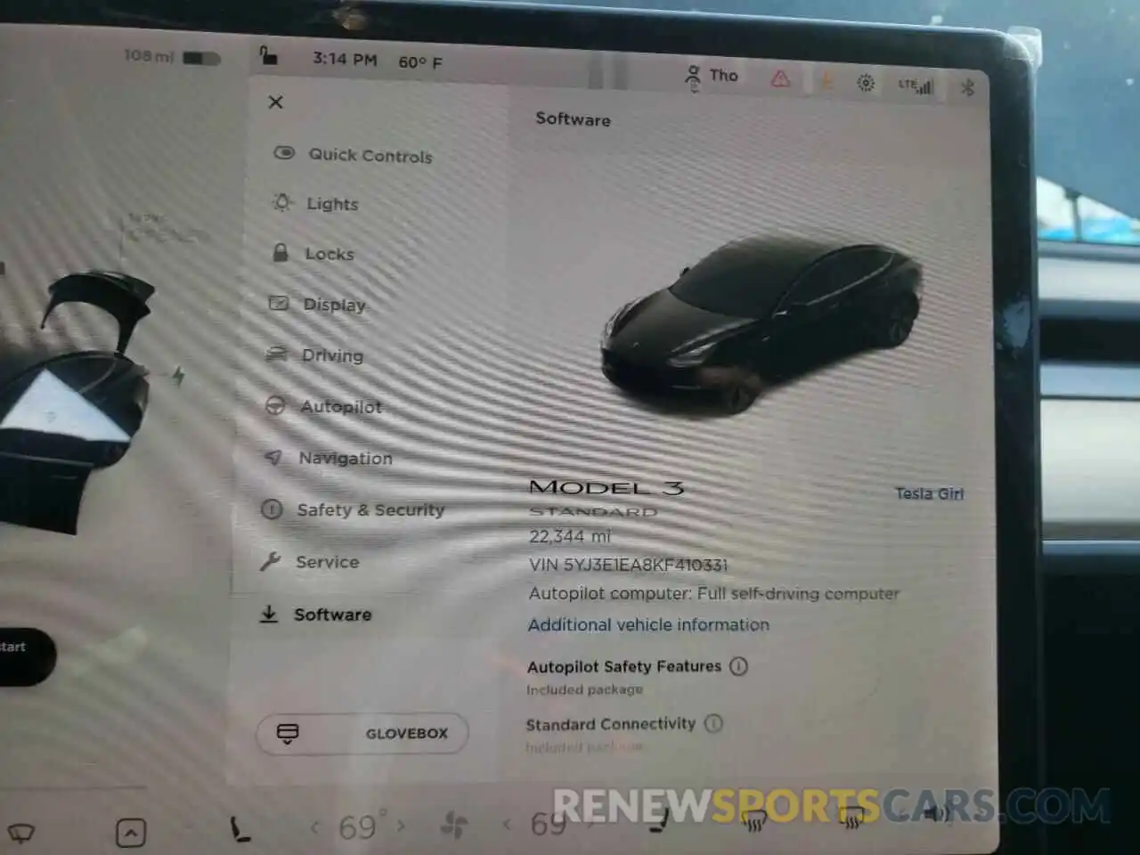 8 Photograph of a damaged car 5YJ3E1EA8KF410331 TESLA MODEL 3 2019