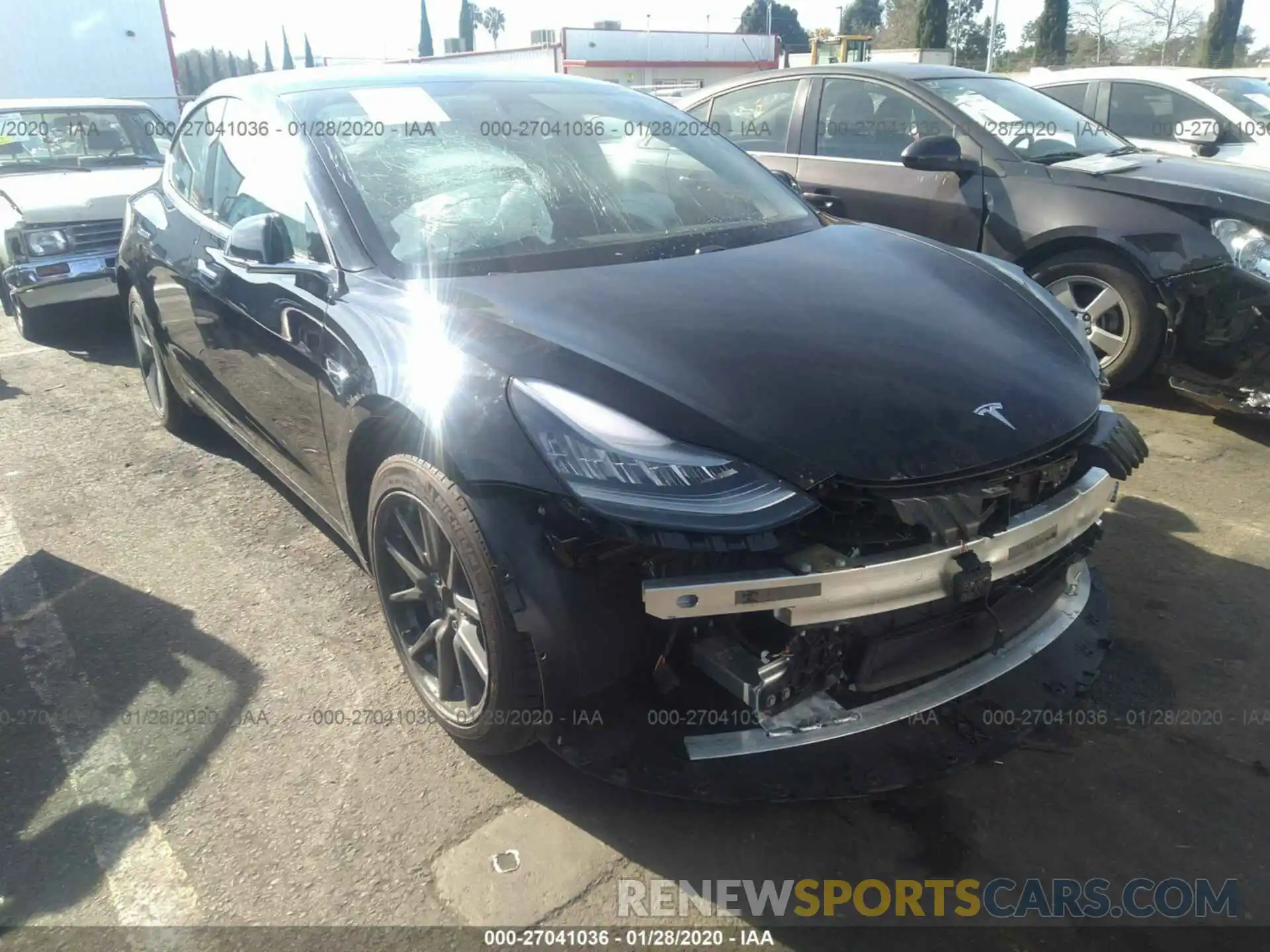 1 Photograph of a damaged car 5YJ3E1EA8KF410474 TESLA MODEL 3 2019