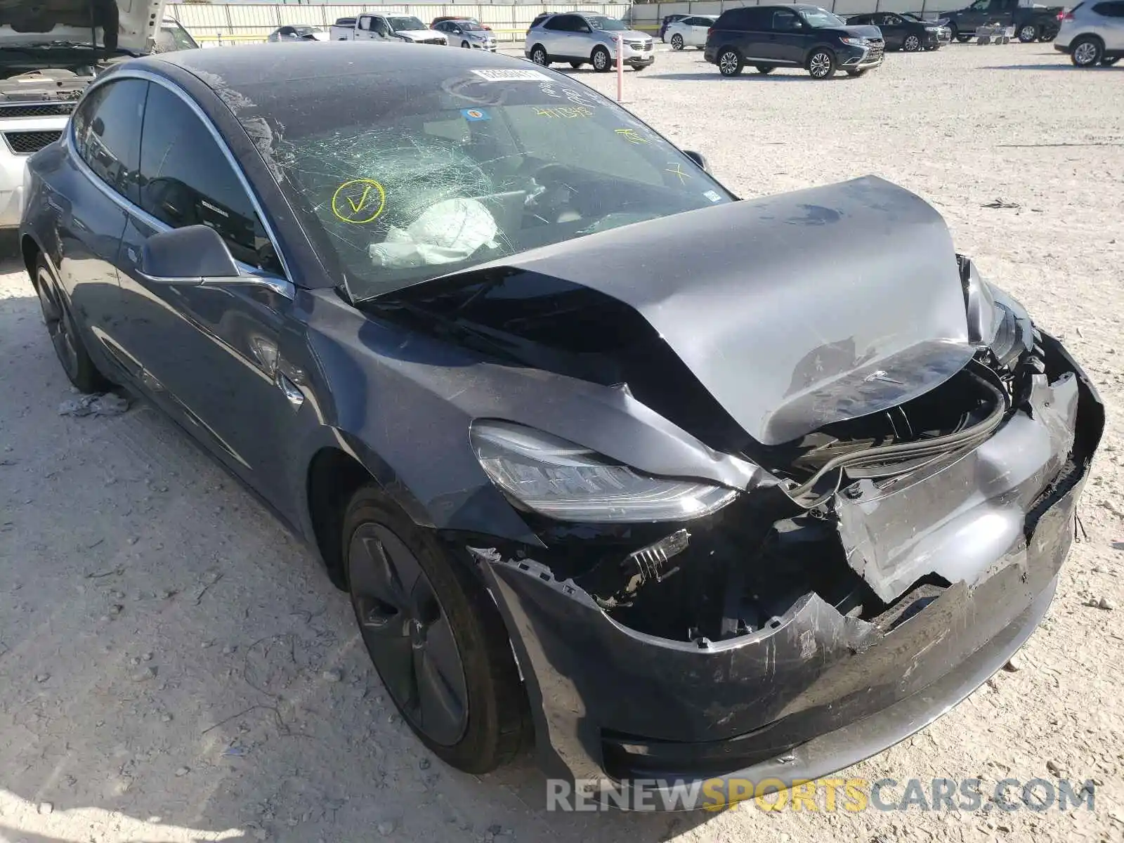 1 Photograph of a damaged car 5YJ3E1EA8KF411348 TESLA MODEL 3 2019