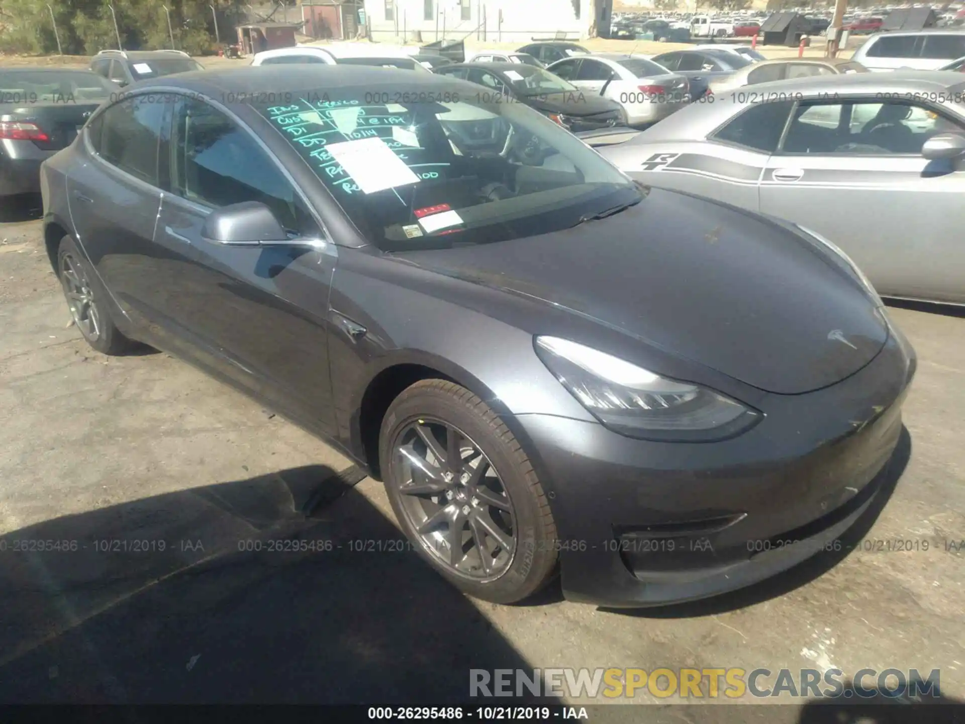 1 Photograph of a damaged car 5YJ3E1EA8KF411365 TESLA MODEL 3 2019