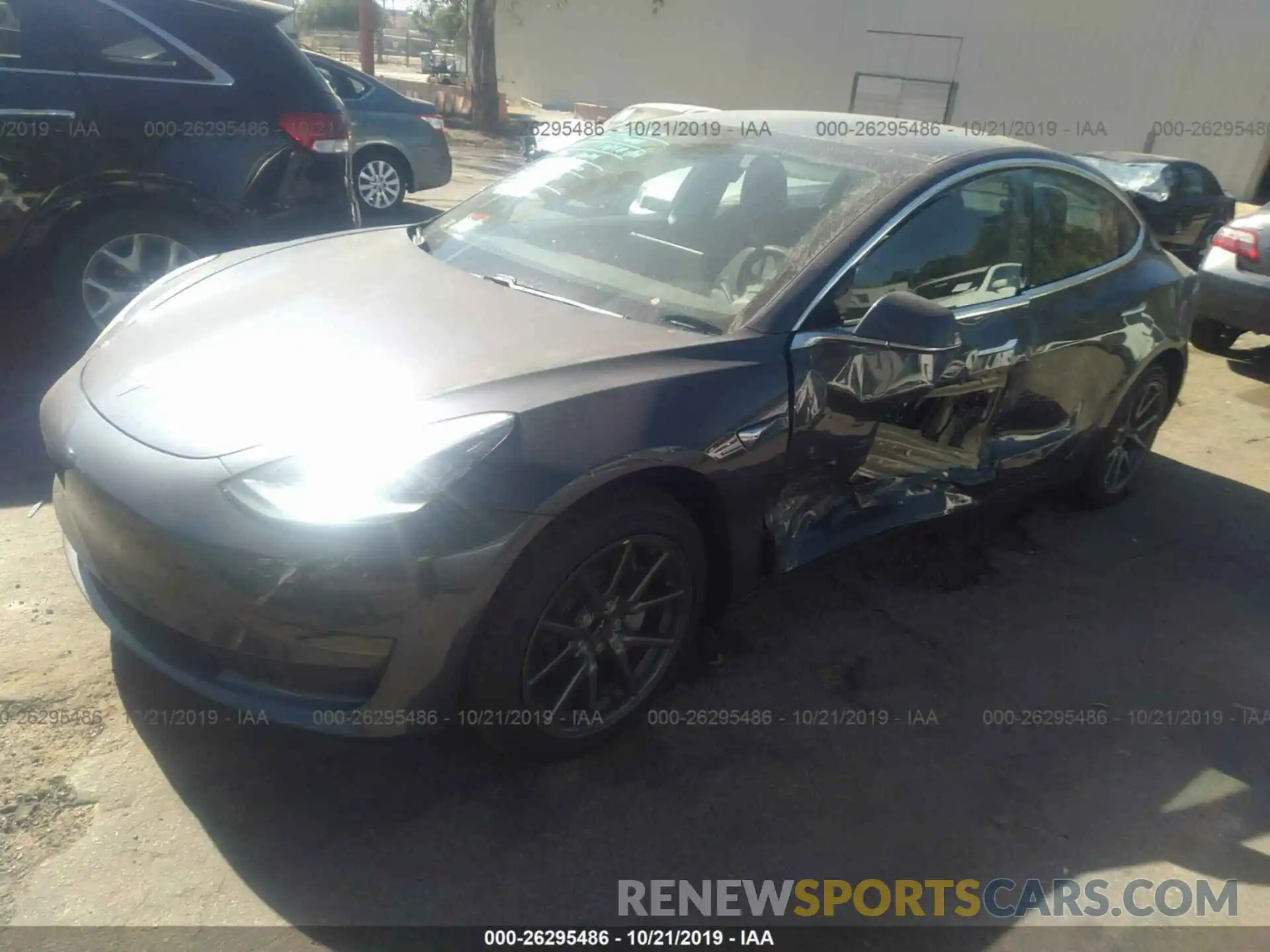 2 Photograph of a damaged car 5YJ3E1EA8KF411365 TESLA MODEL 3 2019