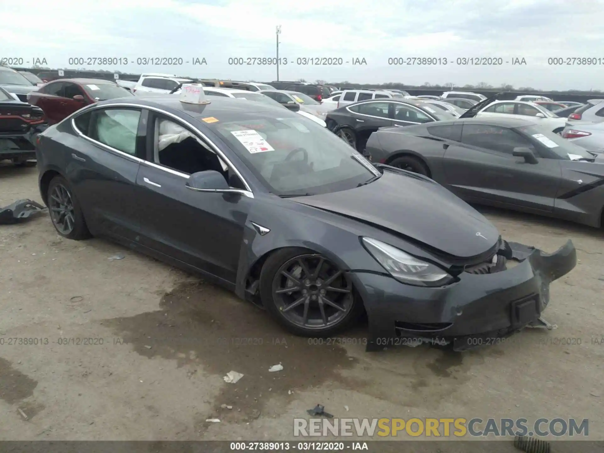 1 Photograph of a damaged car 5YJ3E1EA8KF411379 TESLA MODEL 3 2019