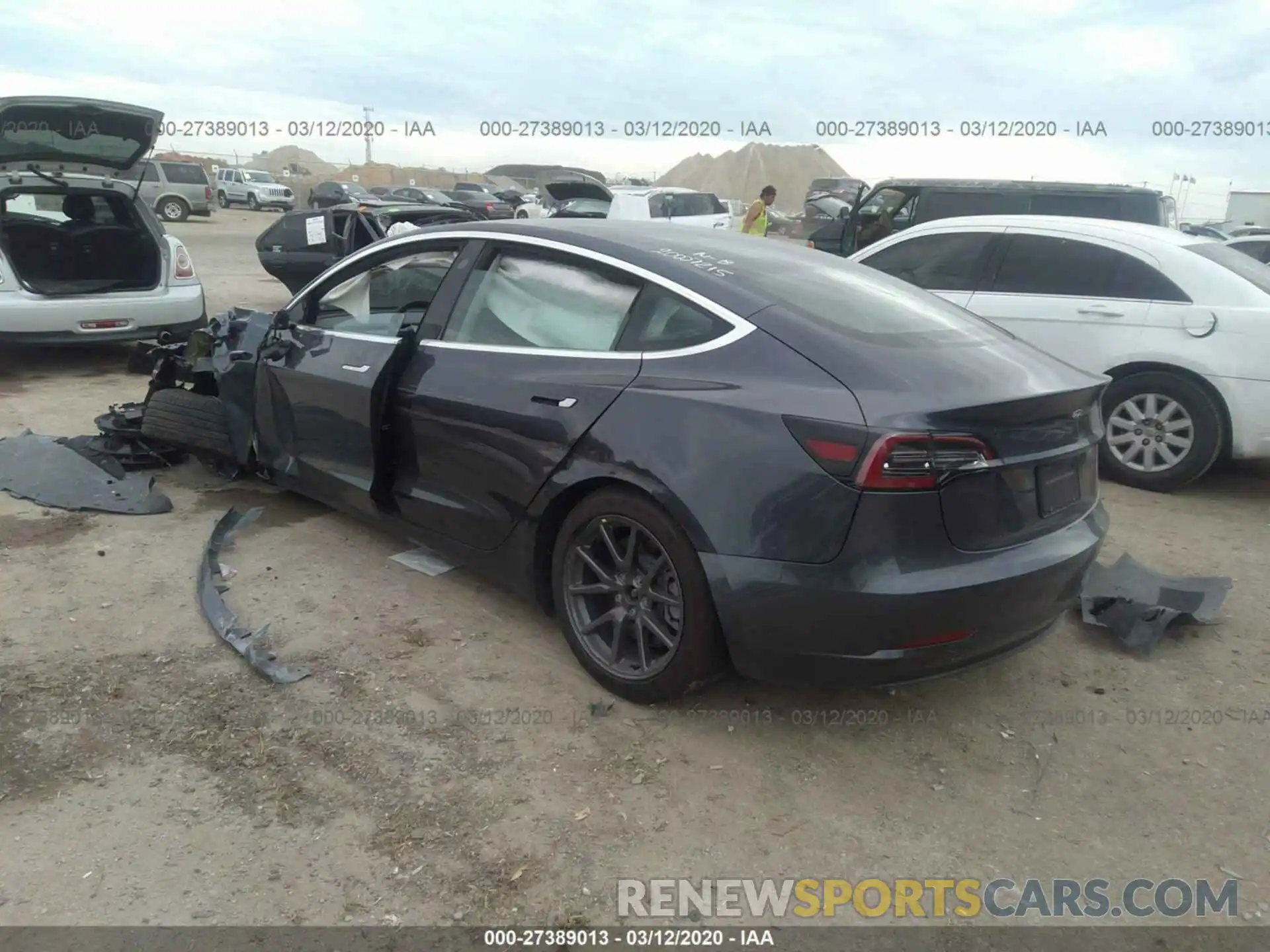 3 Photograph of a damaged car 5YJ3E1EA8KF411379 TESLA MODEL 3 2019