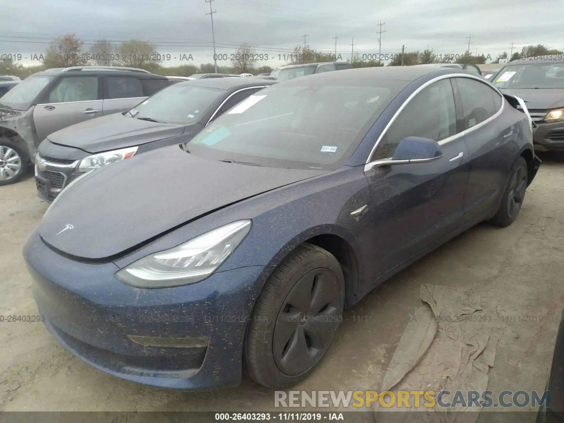 2 Photograph of a damaged car 5YJ3E1EA8KF411866 TESLA MODEL 3 2019