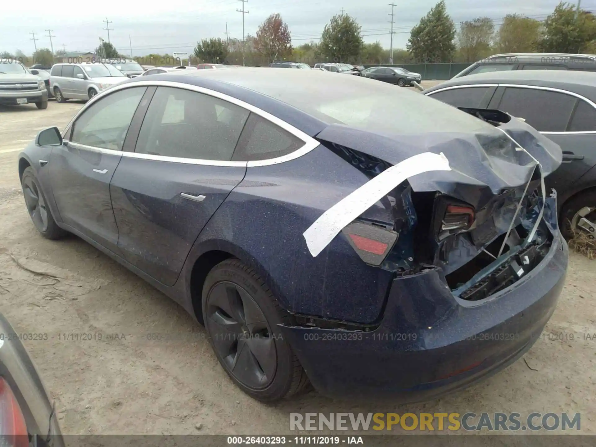 3 Photograph of a damaged car 5YJ3E1EA8KF411866 TESLA MODEL 3 2019