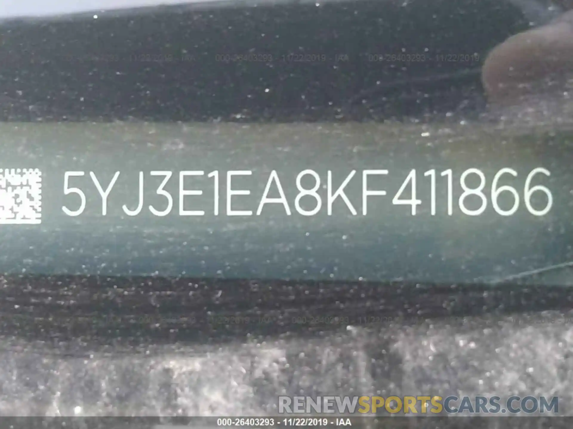 9 Photograph of a damaged car 5YJ3E1EA8KF411866 TESLA MODEL 3 2019