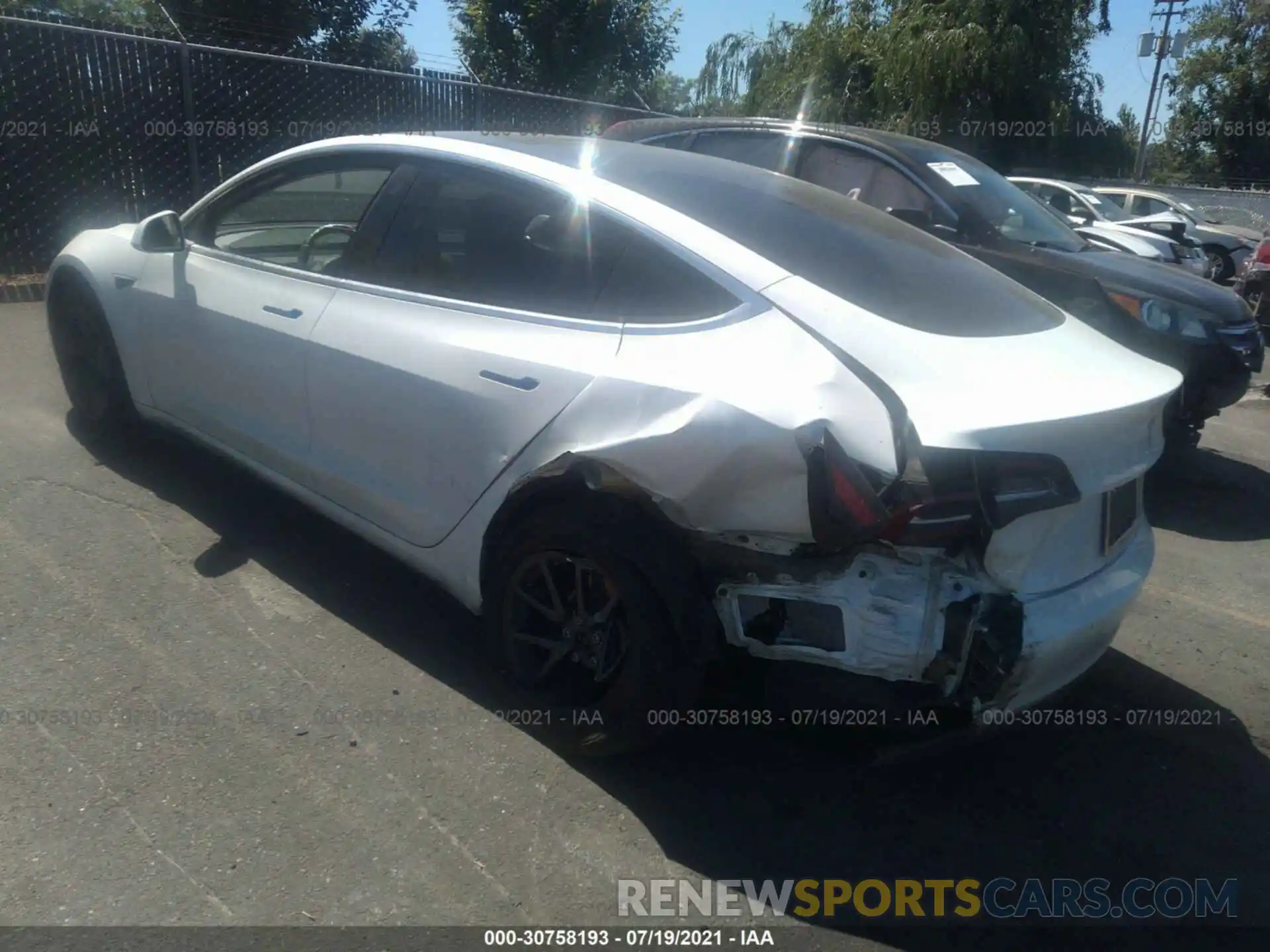 3 Photograph of a damaged car 5YJ3E1EA8KF412158 TESLA MODEL 3 2019