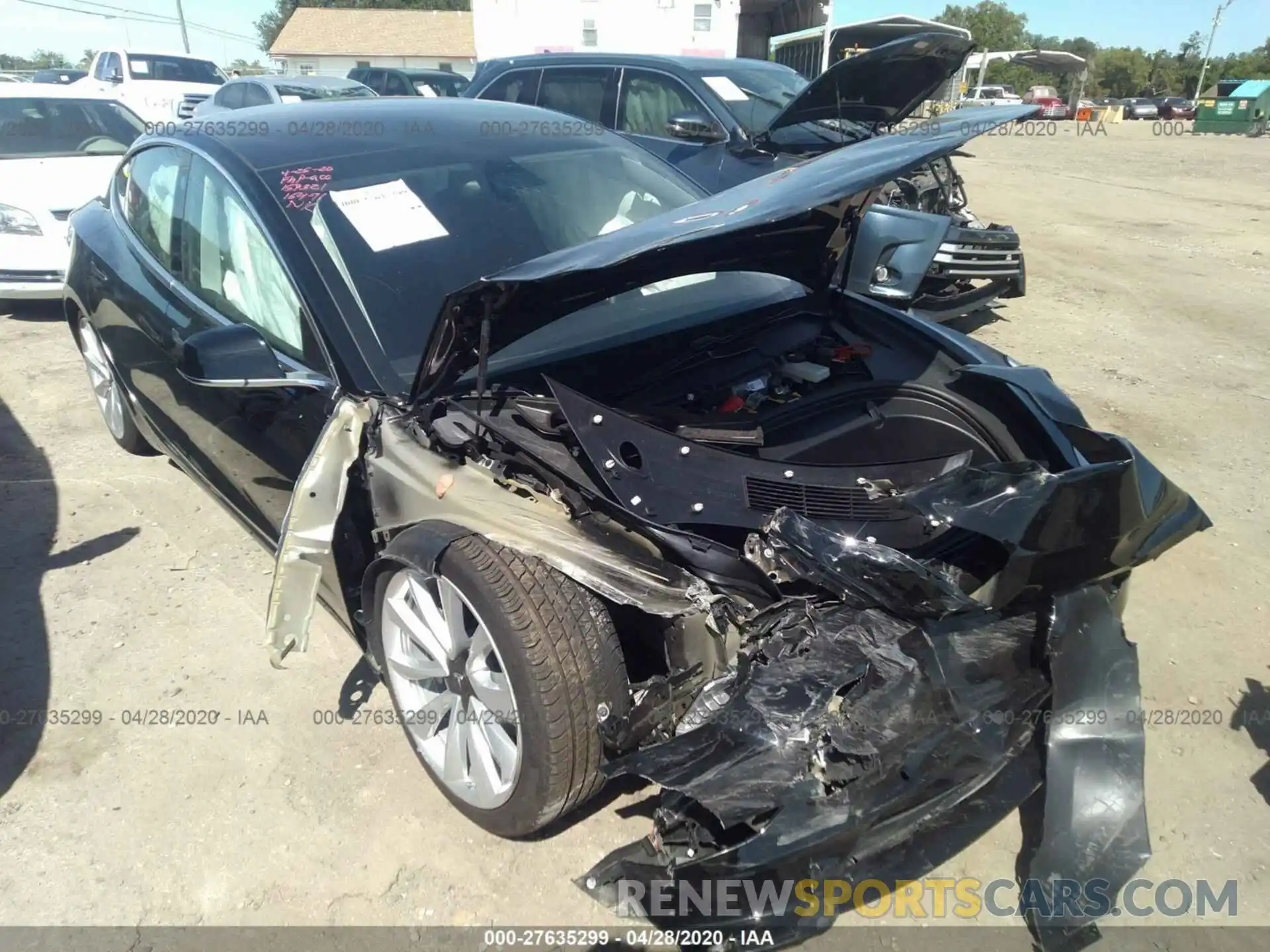 1 Photograph of a damaged car 5YJ3E1EA8KF417053 TESLA MODEL 3 2019