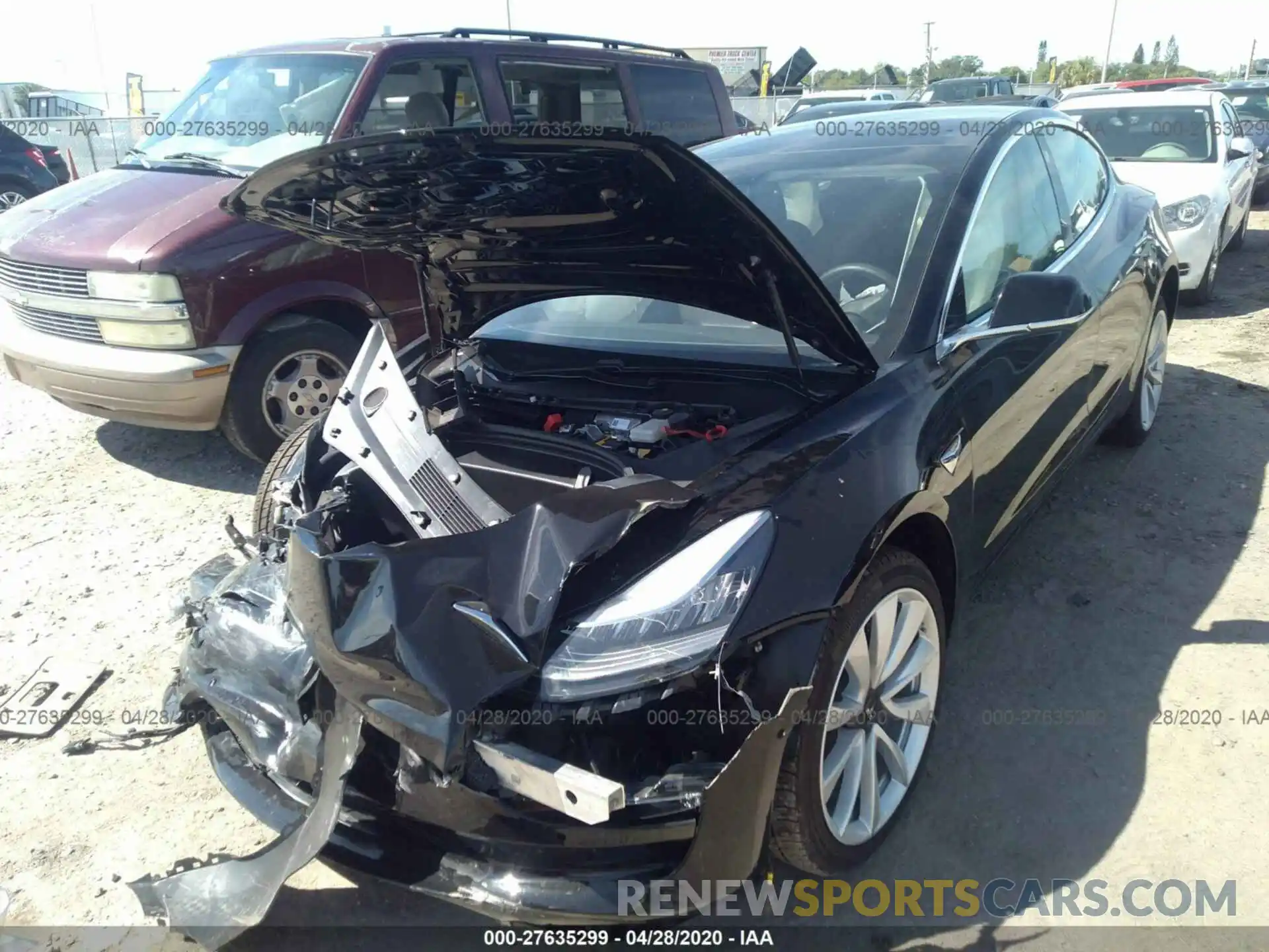 2 Photograph of a damaged car 5YJ3E1EA8KF417053 TESLA MODEL 3 2019