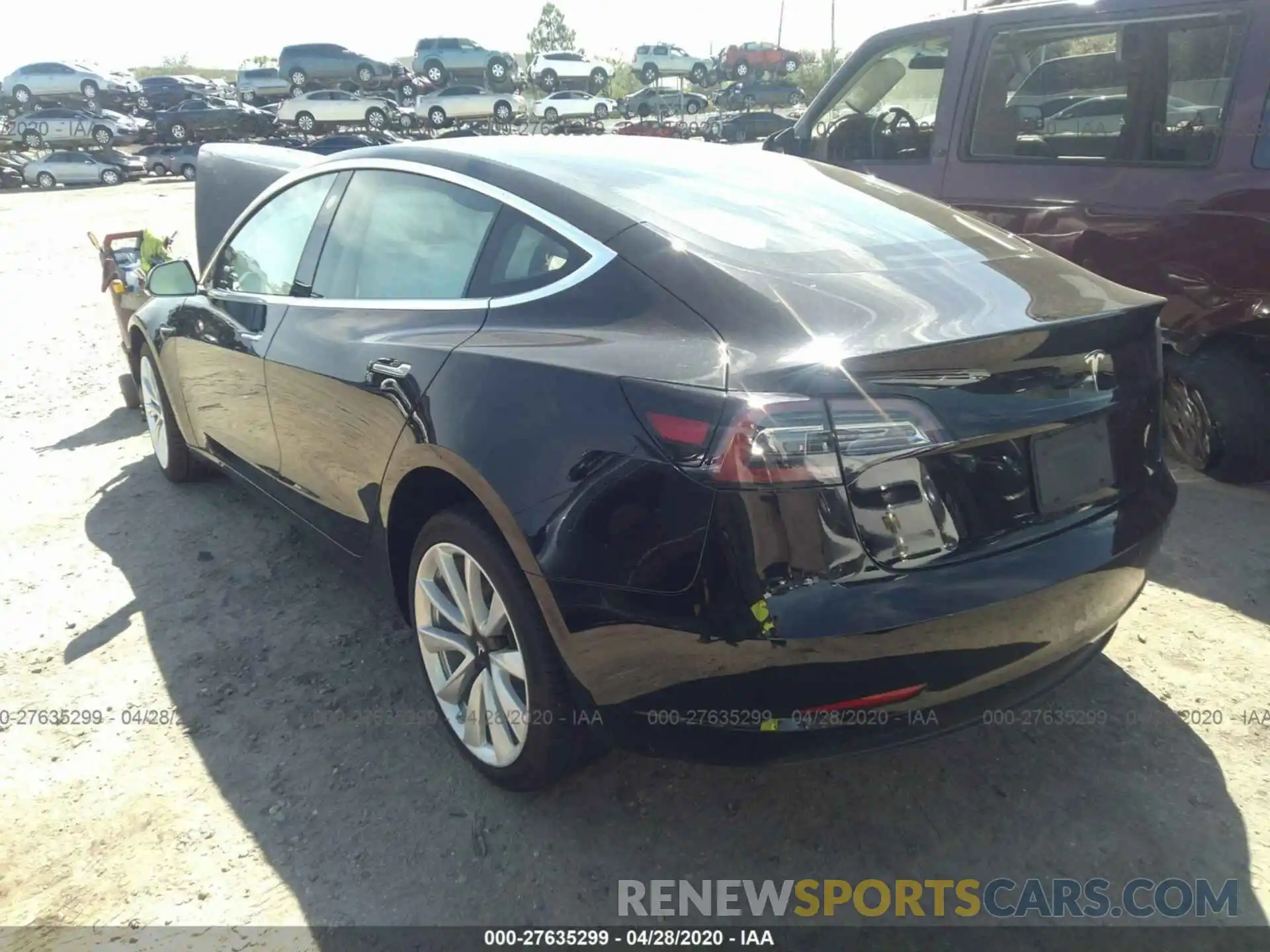 3 Photograph of a damaged car 5YJ3E1EA8KF417053 TESLA MODEL 3 2019