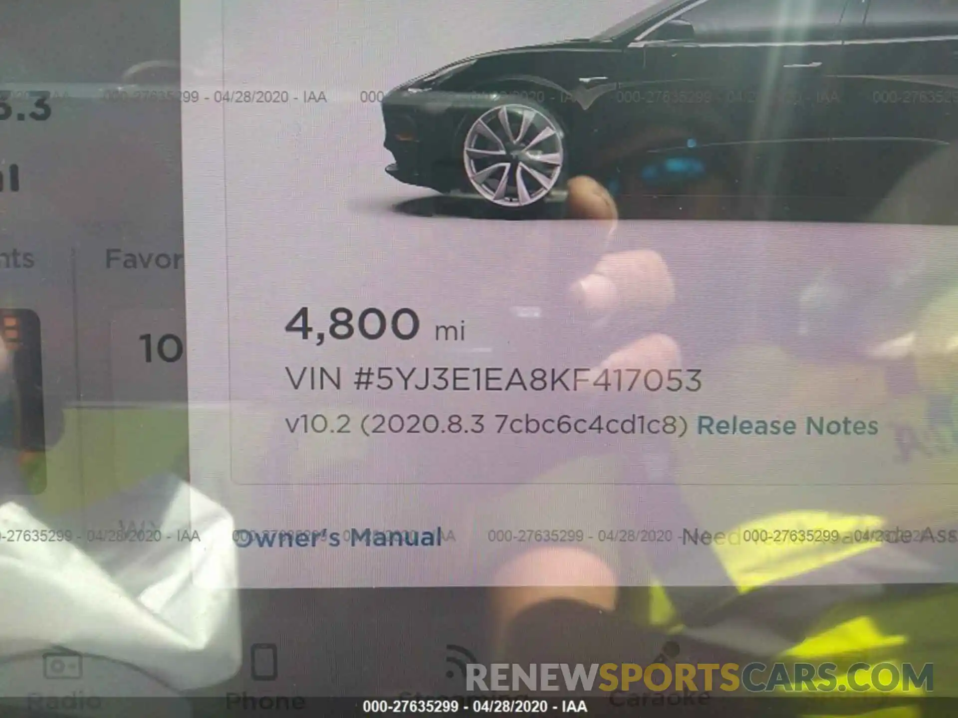 7 Photograph of a damaged car 5YJ3E1EA8KF417053 TESLA MODEL 3 2019