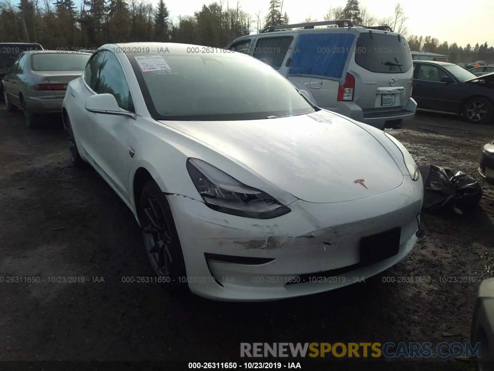 1 Photograph of a damaged car 5YJ3E1EA8KF417814 TESLA MODEL 3 2019