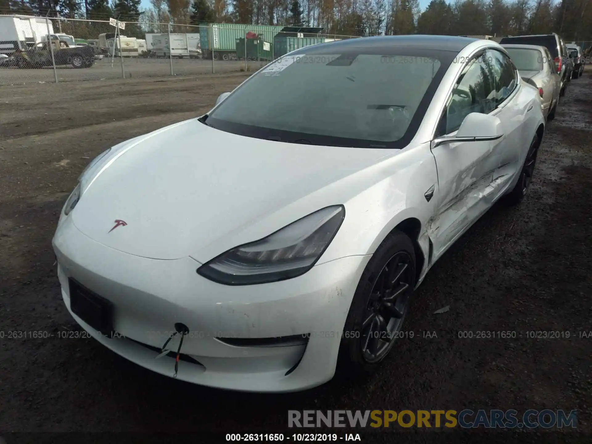 2 Photograph of a damaged car 5YJ3E1EA8KF417814 TESLA MODEL 3 2019