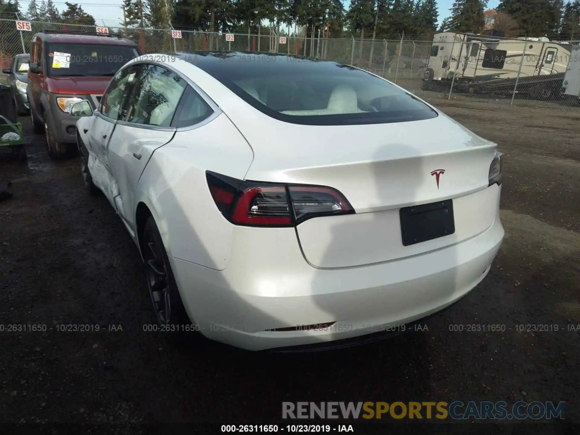 3 Photograph of a damaged car 5YJ3E1EA8KF417814 TESLA MODEL 3 2019