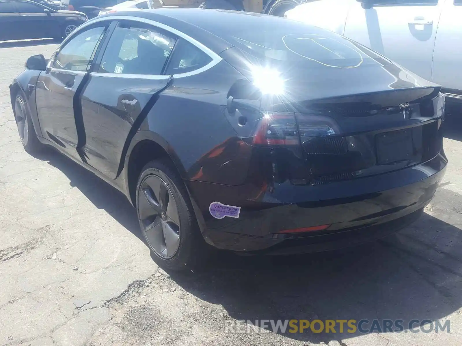 3 Photograph of a damaged car 5YJ3E1EA8KF421118 TESLA MODEL 3 2019