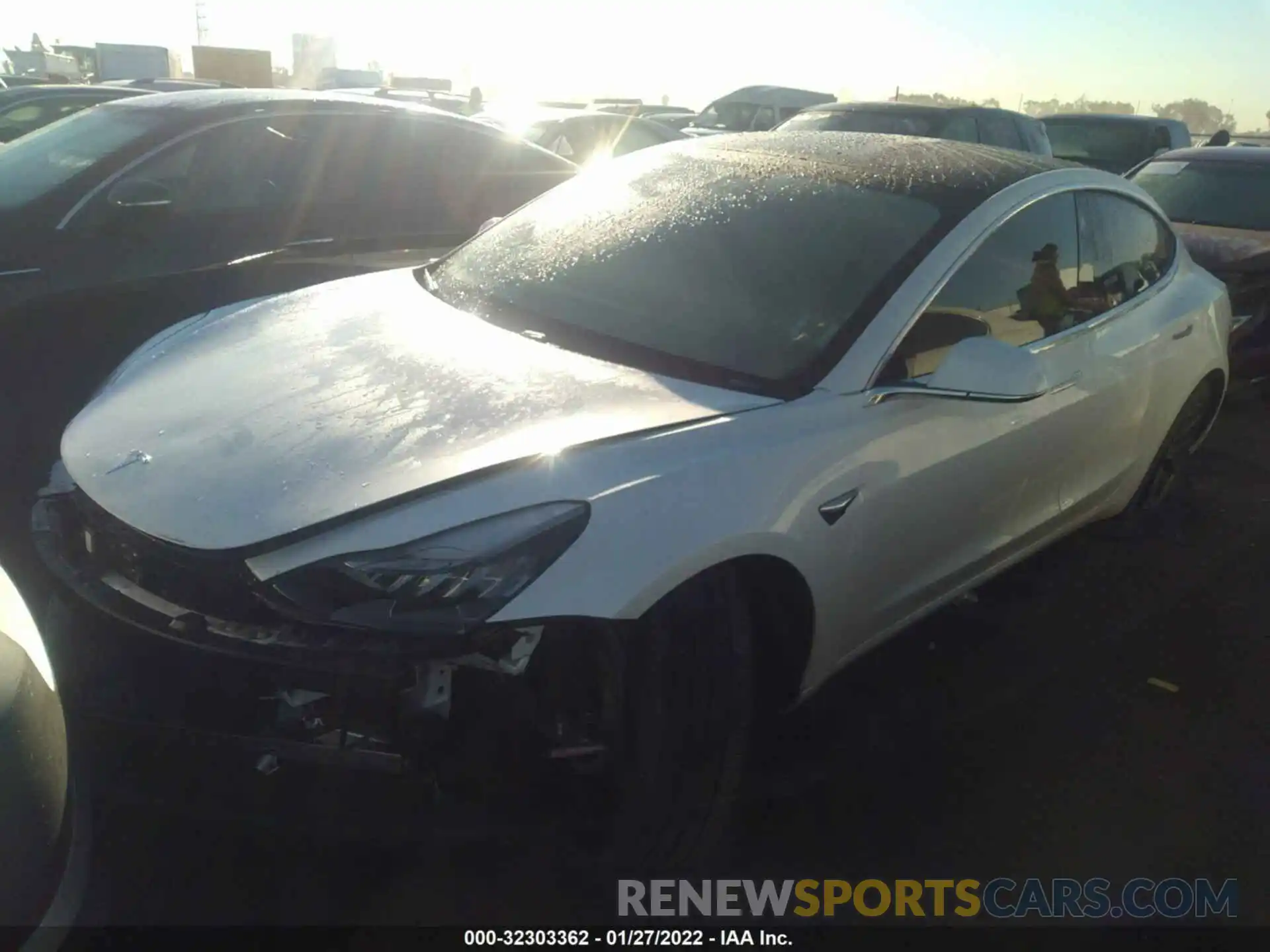 2 Photograph of a damaged car 5YJ3E1EA8KF425105 TESLA MODEL 3 2019