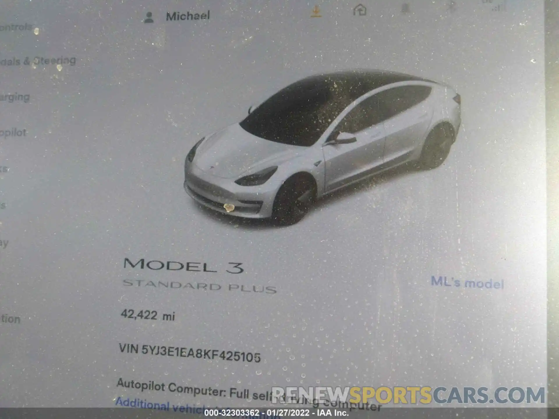 7 Photograph of a damaged car 5YJ3E1EA8KF425105 TESLA MODEL 3 2019