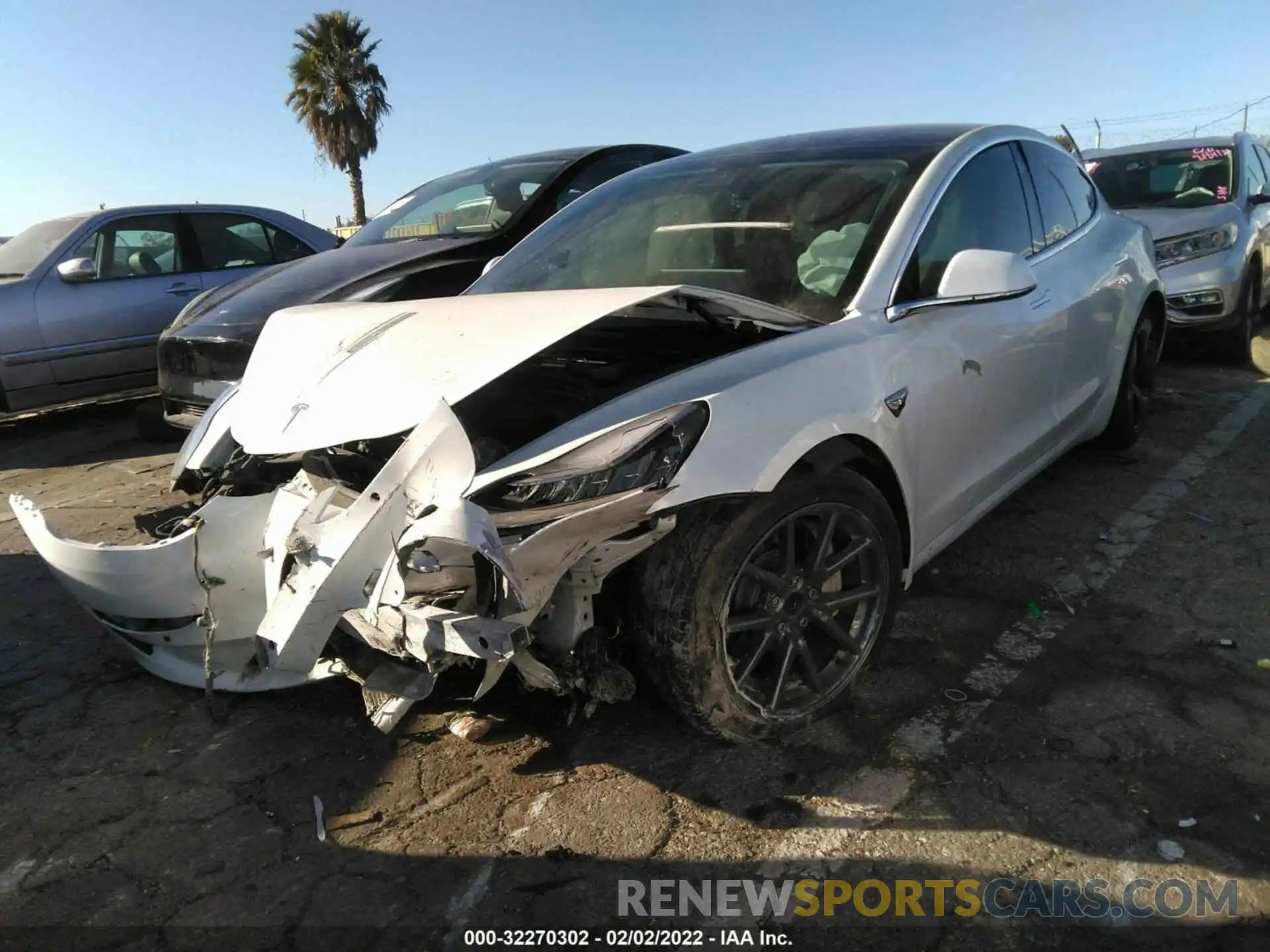 2 Photograph of a damaged car 5YJ3E1EA8KF425167 TESLA MODEL 3 2019