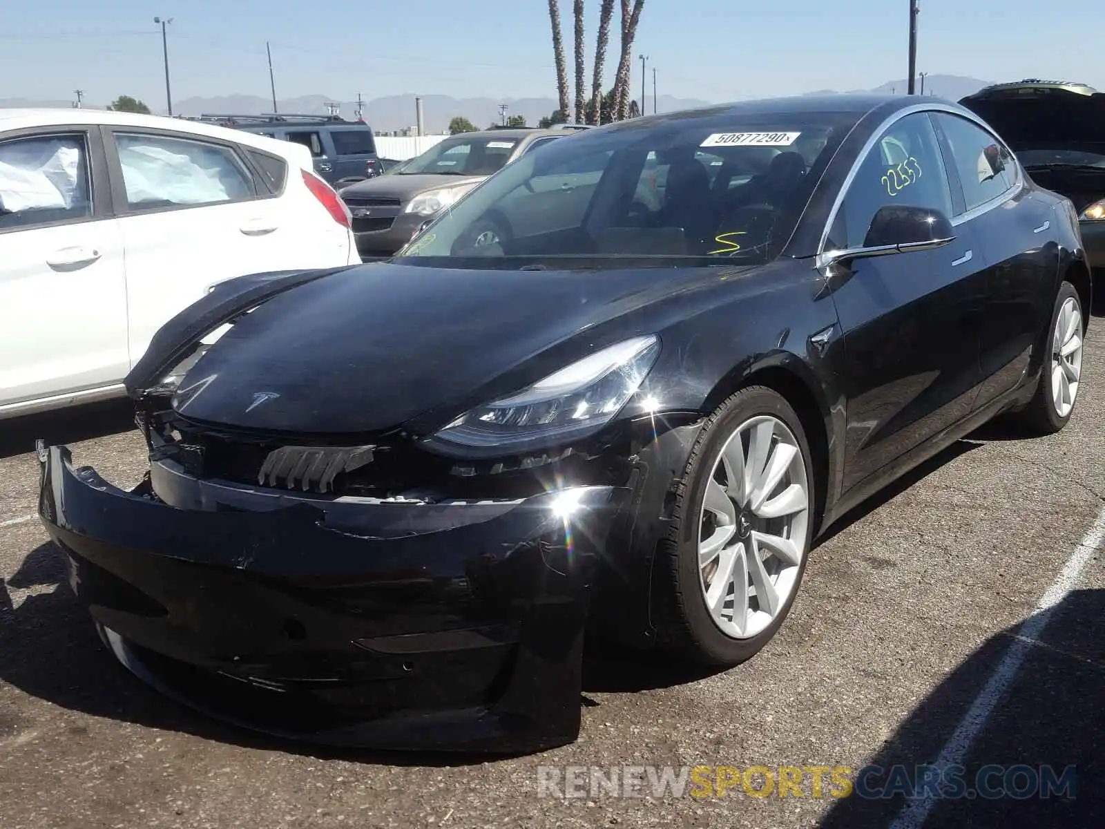 2 Photograph of a damaged car 5YJ3E1EA8KF425492 TESLA MODEL 3 2019