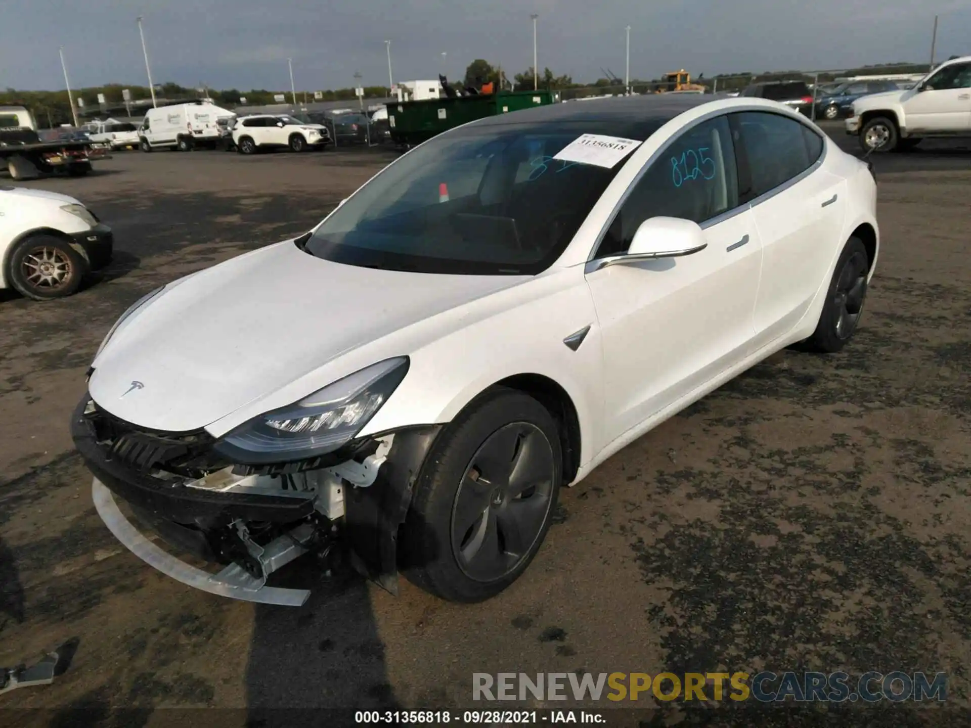 2 Photograph of a damaged car 5YJ3E1EA8KF428912 TESLA MODEL 3 2019