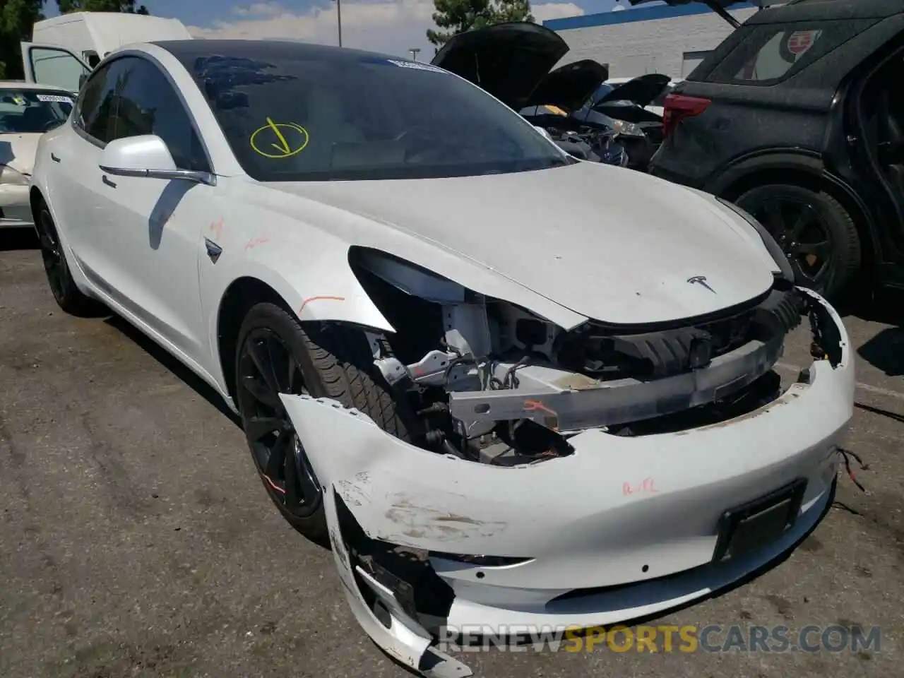 1 Photograph of a damaged car 5YJ3E1EA8KF432118 TESLA MODEL 3 2019