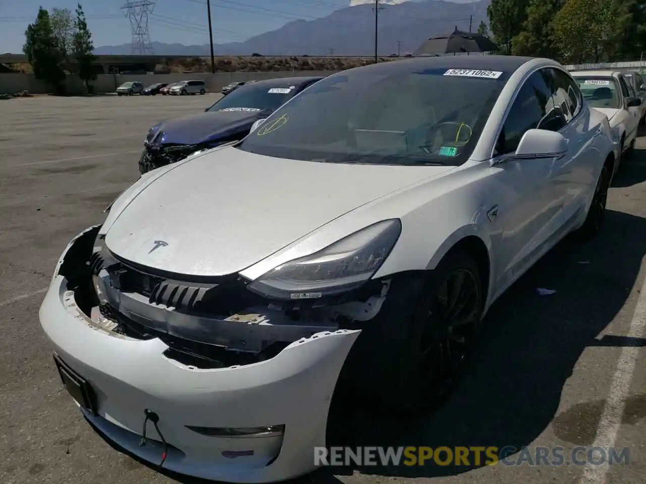 2 Photograph of a damaged car 5YJ3E1EA8KF432118 TESLA MODEL 3 2019