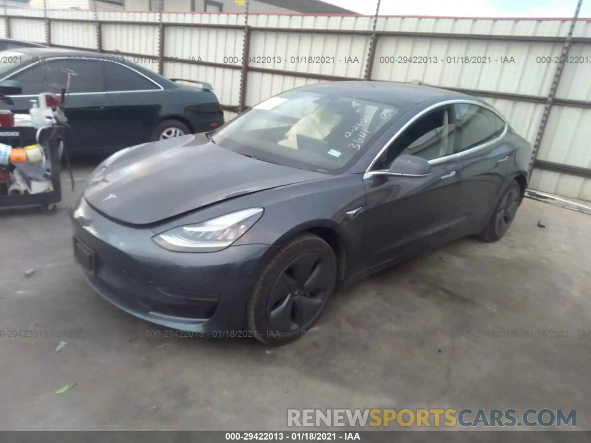 2 Photograph of a damaged car 5YJ3E1EA8KF435276 TESLA MODEL 3 2019