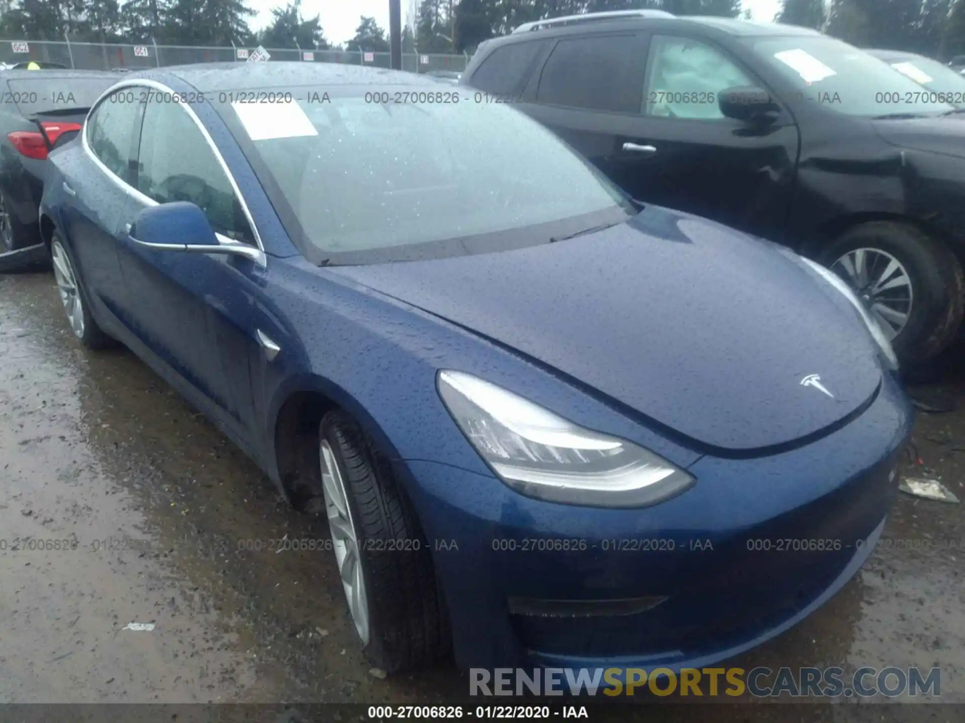 1 Photograph of a damaged car 5YJ3E1EA8KF447072 TESLA MODEL 3 2019