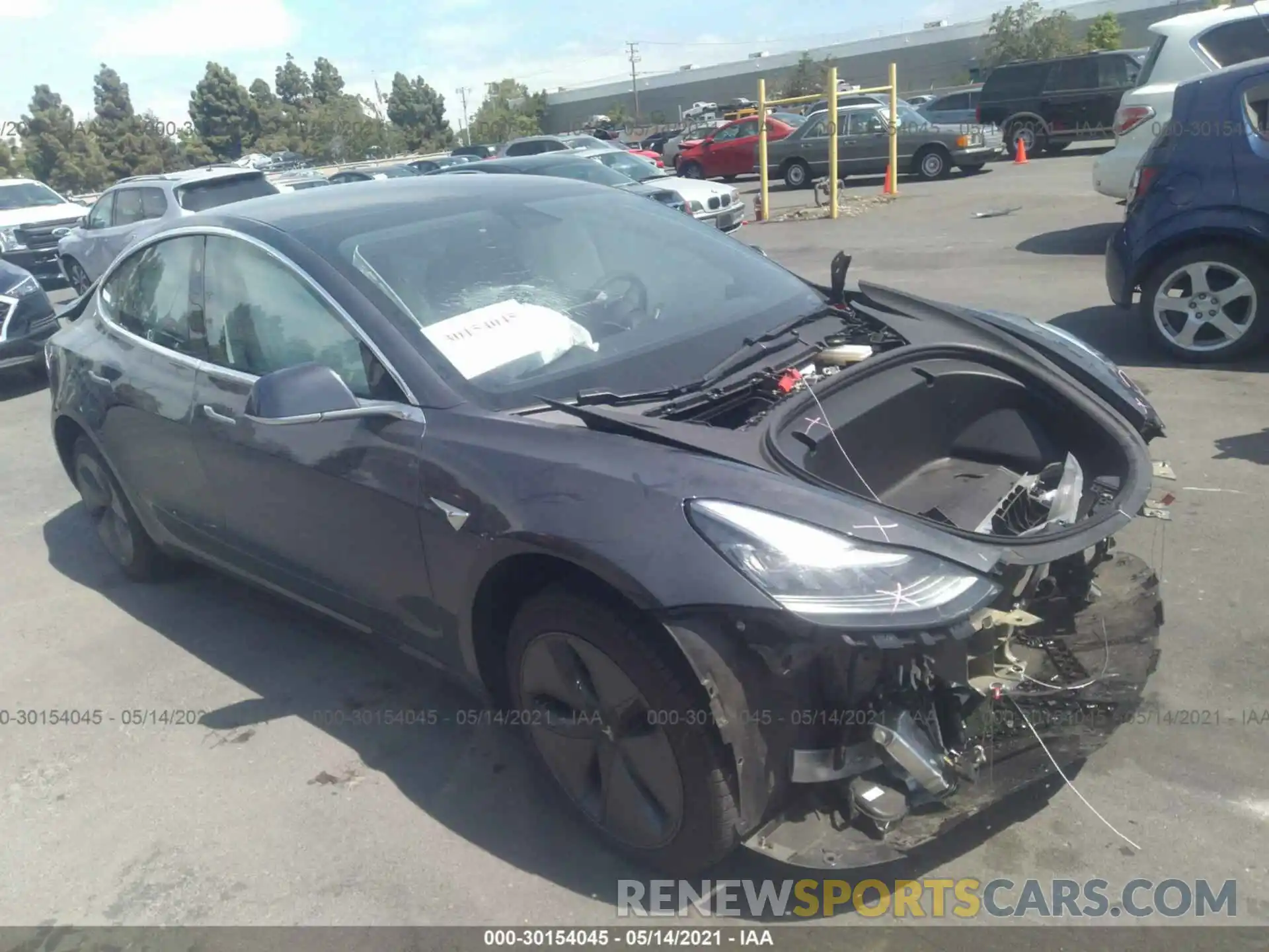 1 Photograph of a damaged car 5YJ3E1EA8KF447492 TESLA MODEL 3 2019