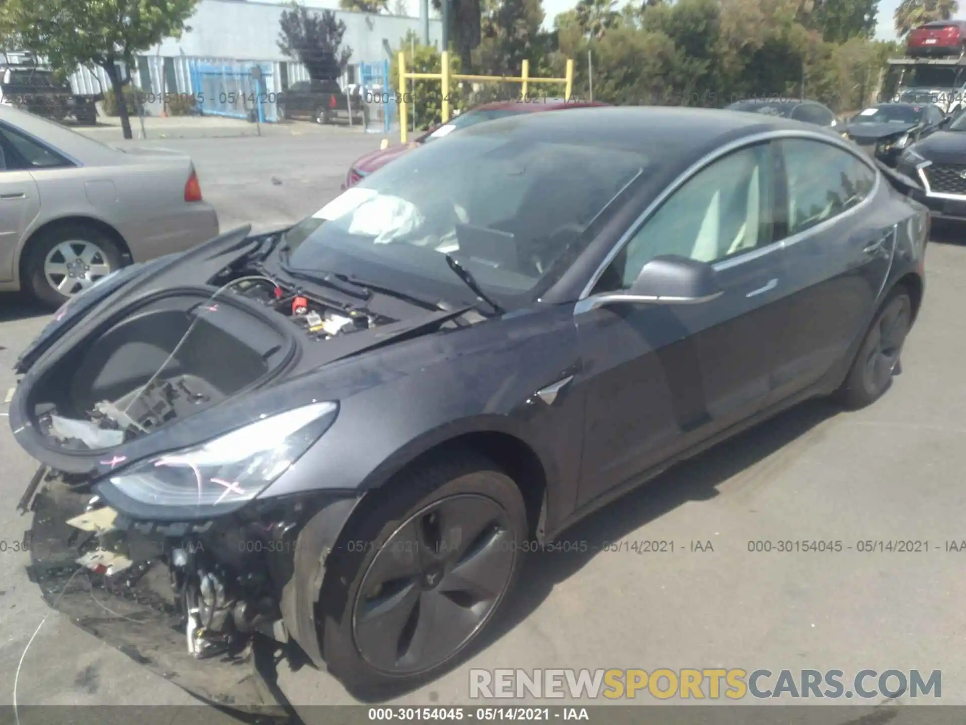 2 Photograph of a damaged car 5YJ3E1EA8KF447492 TESLA MODEL 3 2019