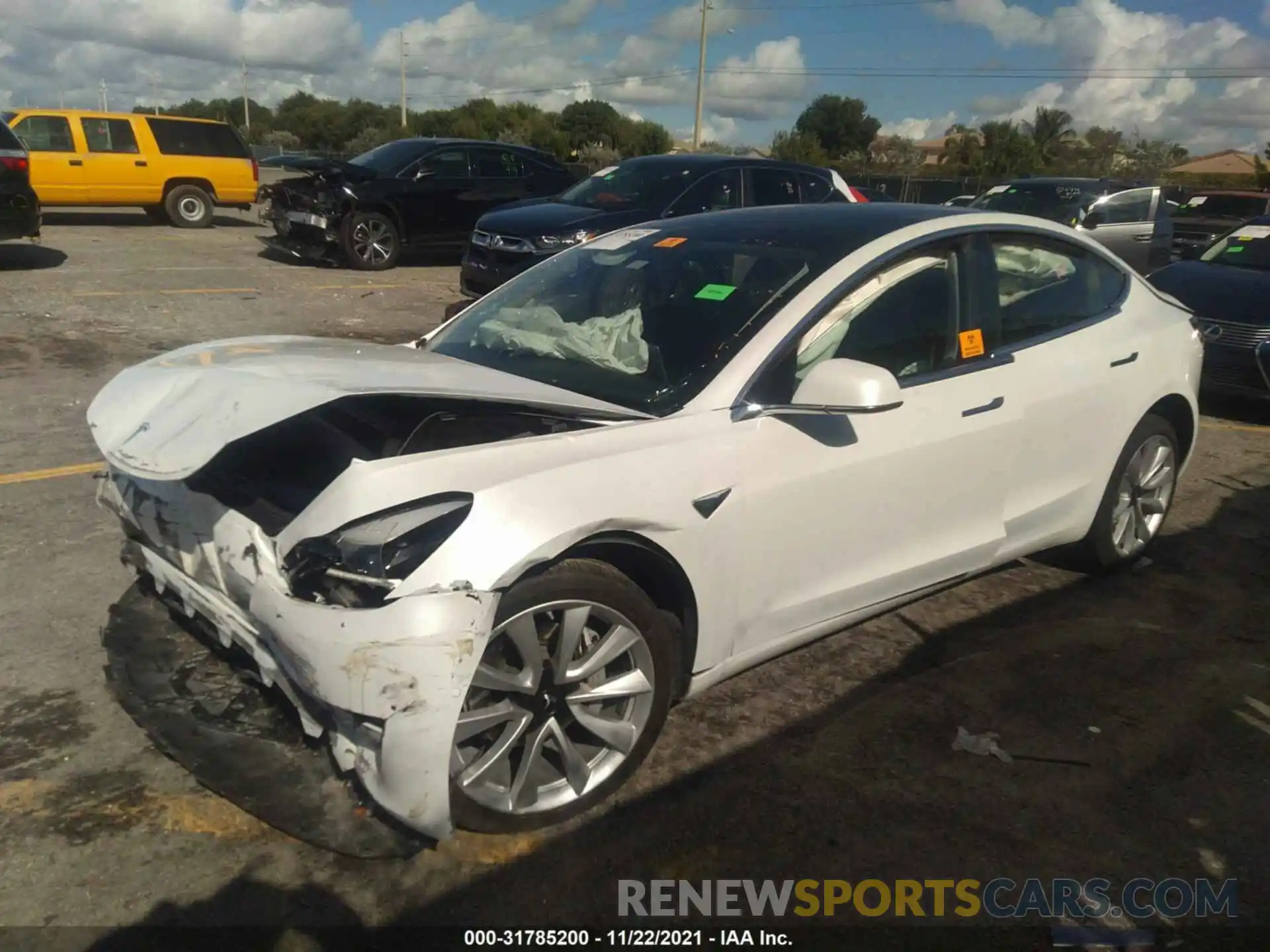 2 Photograph of a damaged car 5YJ3E1EA8KF447931 TESLA MODEL 3 2019